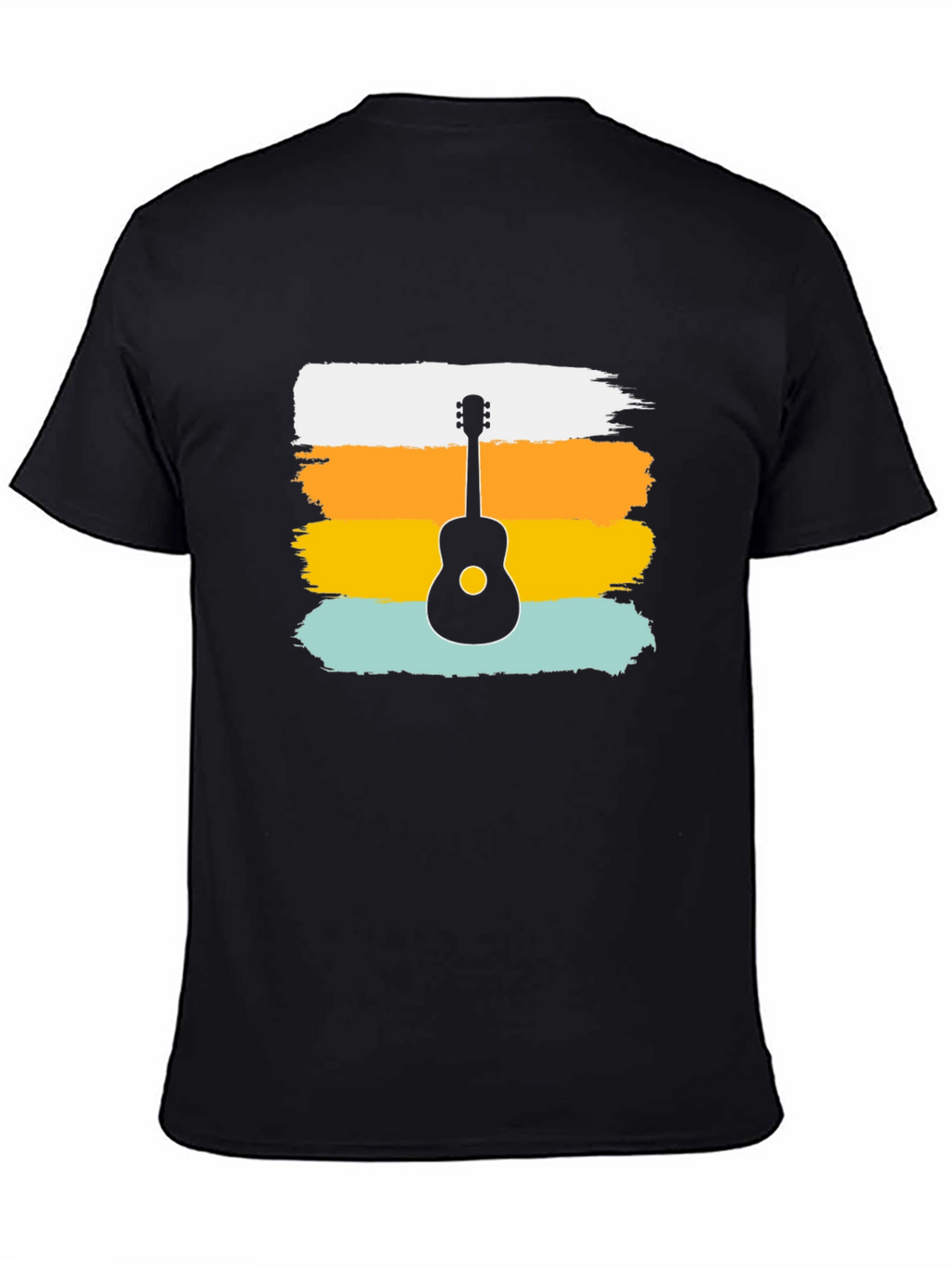 Retro Guitar Silhouette Tee - Cool Graphic Design