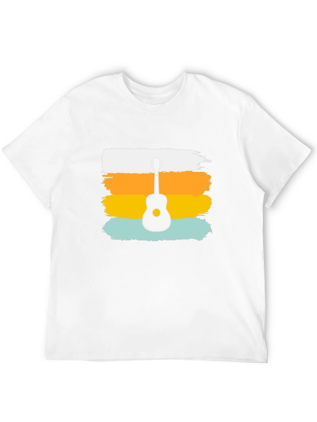 Retro Guitar Silhouette Tee - Cool Graphic Design