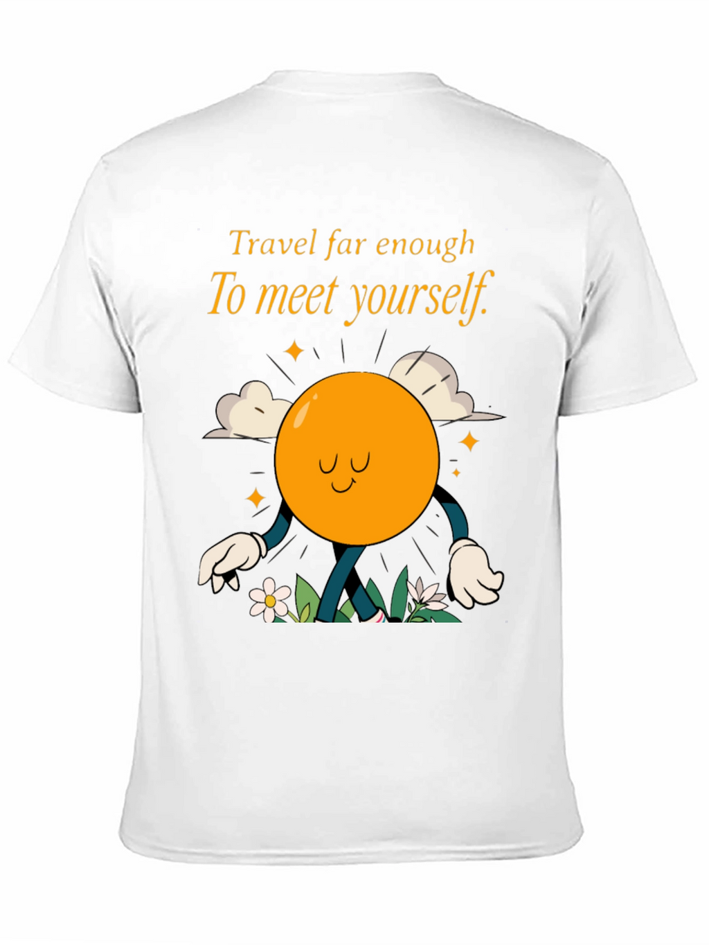 Travel Far Enough Black Graphic T-Shirt