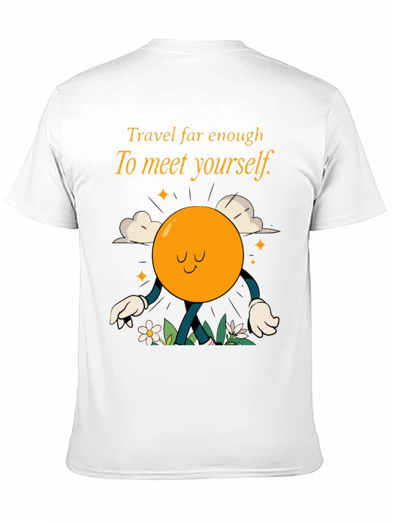 Travel Far Enough Black Graphic T-Shirt