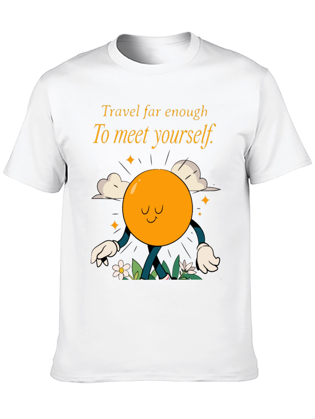 Travel Far Enough Black Graphic T-Shirt