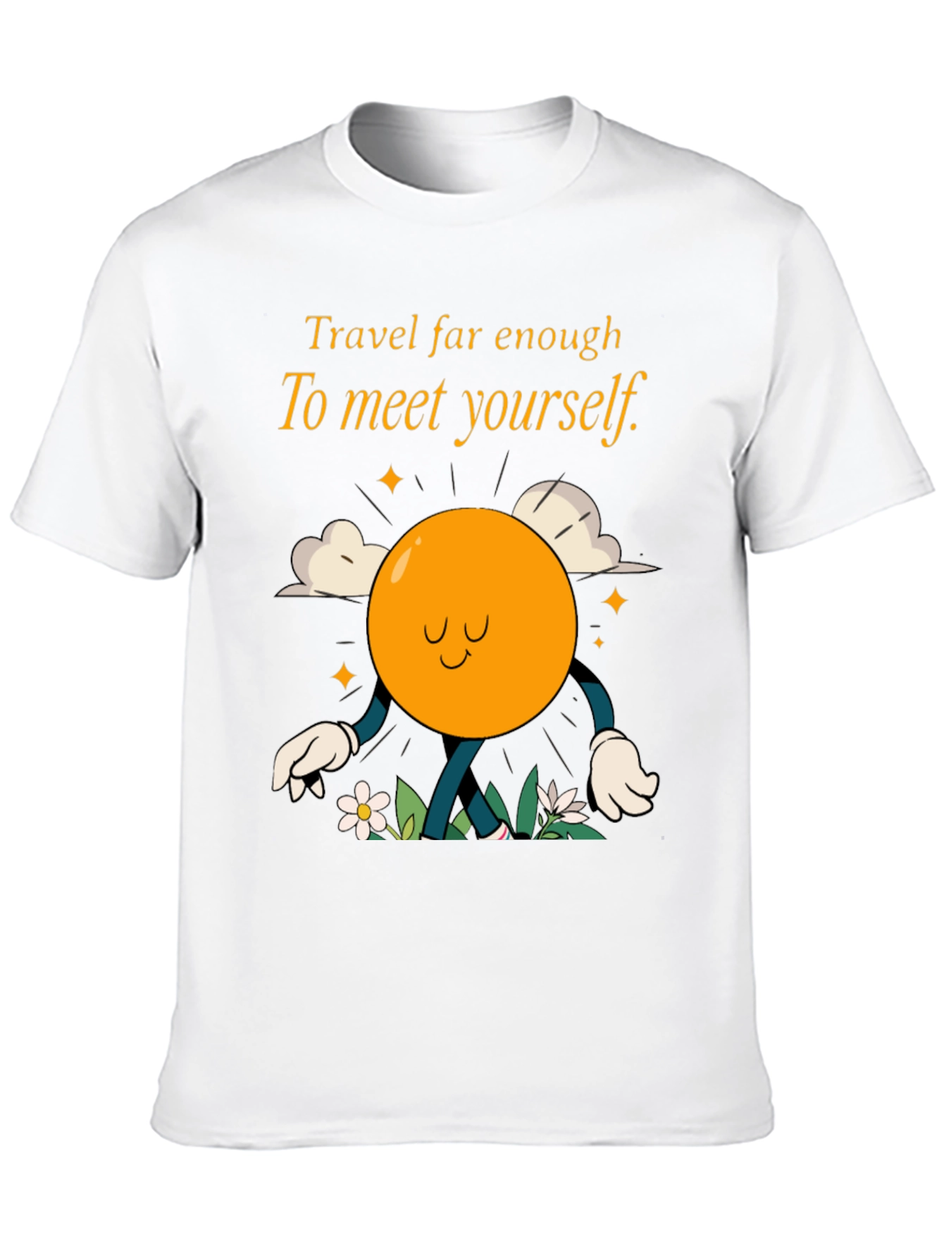 Travel Far Enough Black Graphic T-Shirt