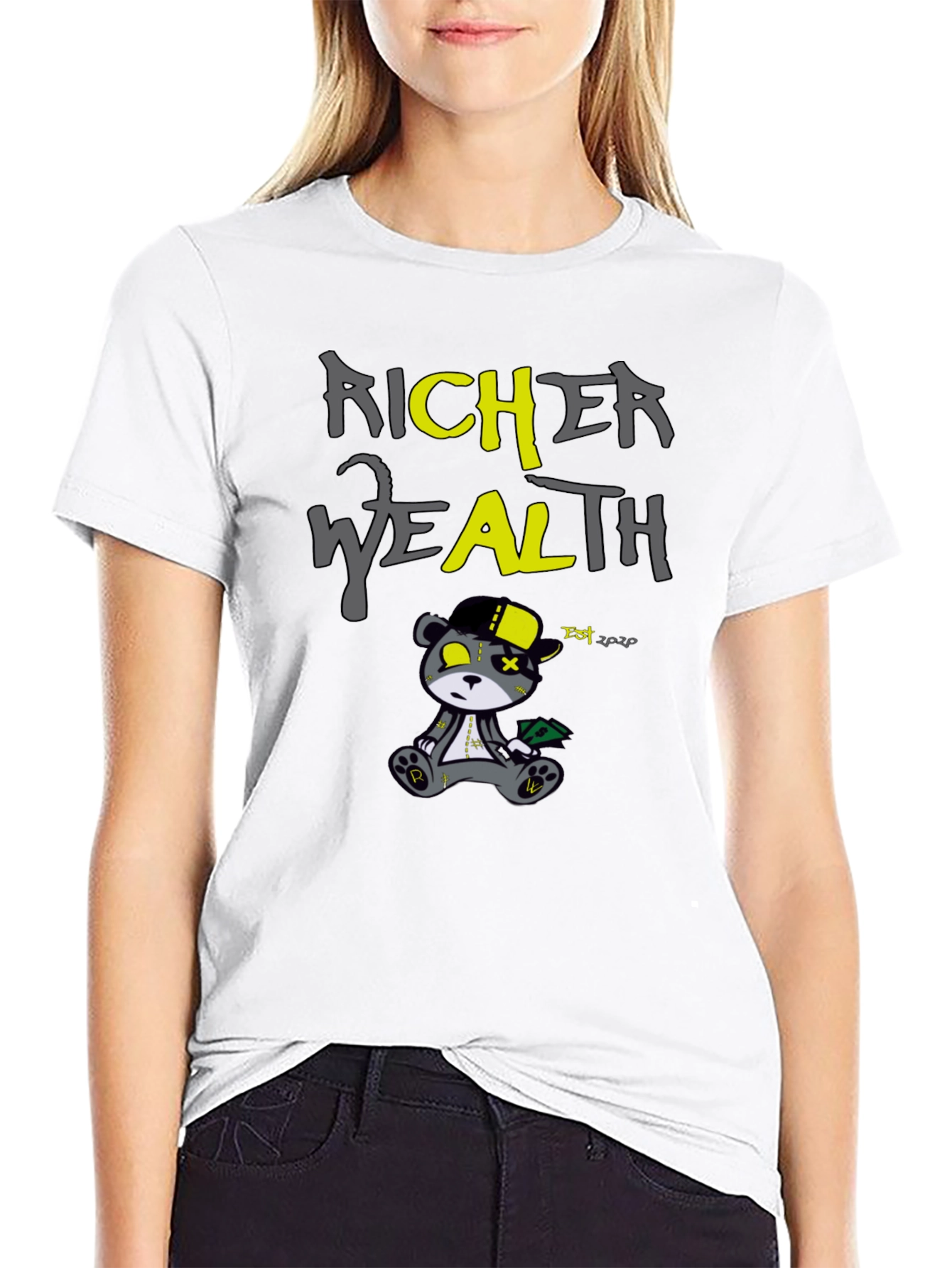 Richer Wealth Bear Graphic T-Shirt