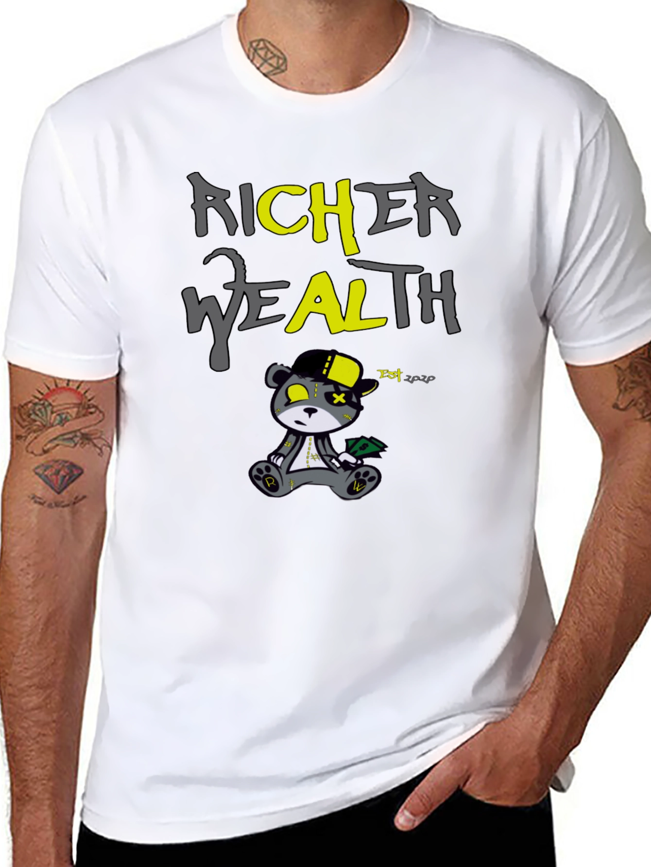 Richer Wealth Bear Graphic T-Shirt