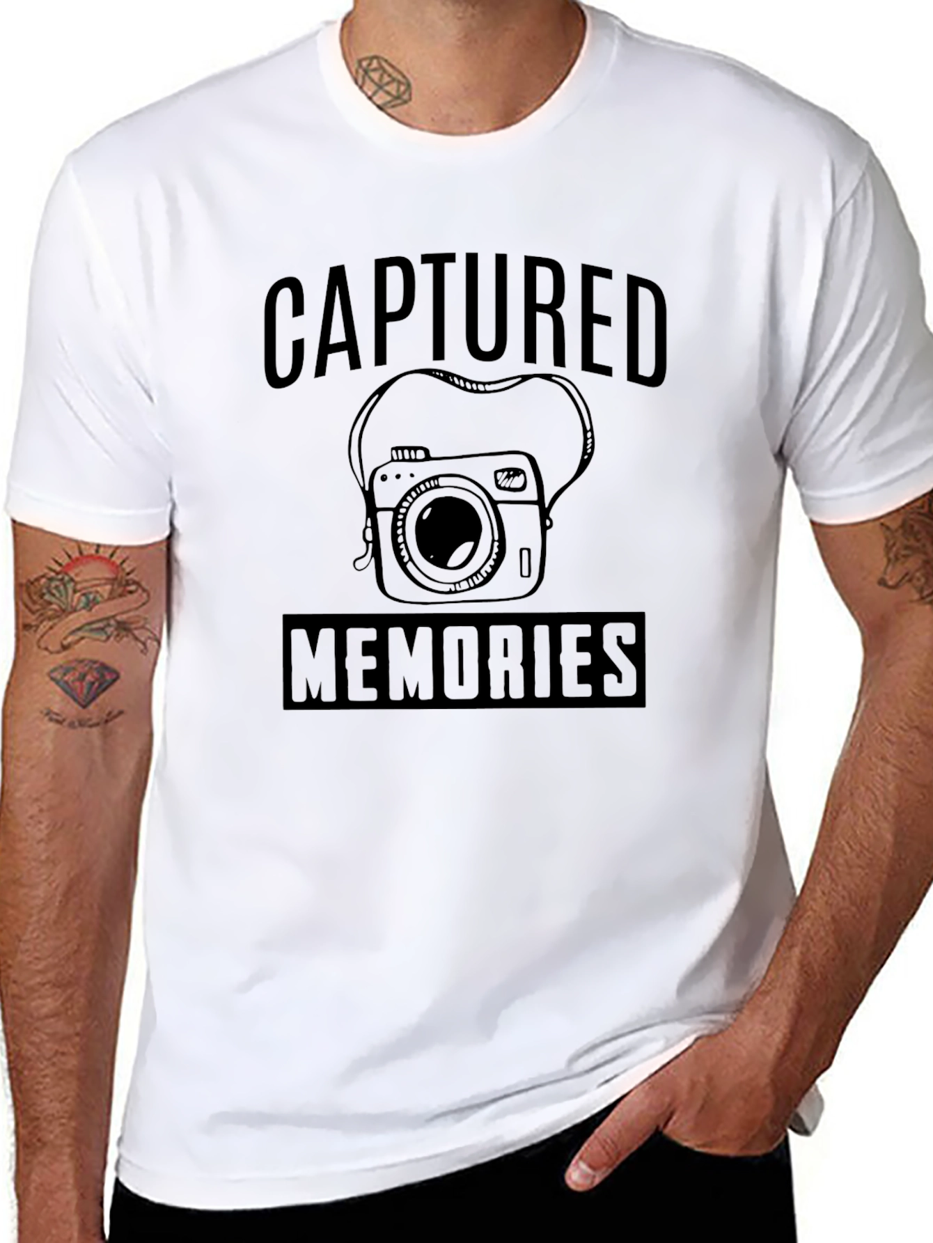 Captured Memories Black Graphic Tee
