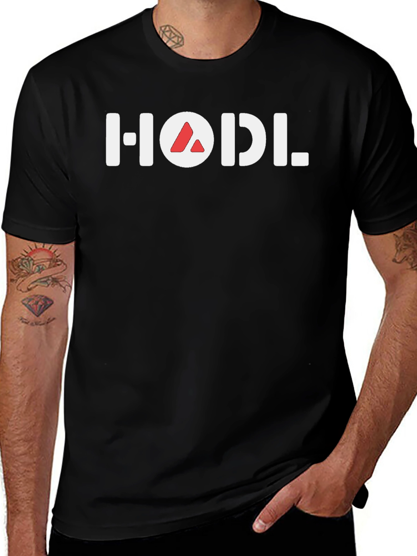 HODL Avalanche Crypto T-Shirt - Black