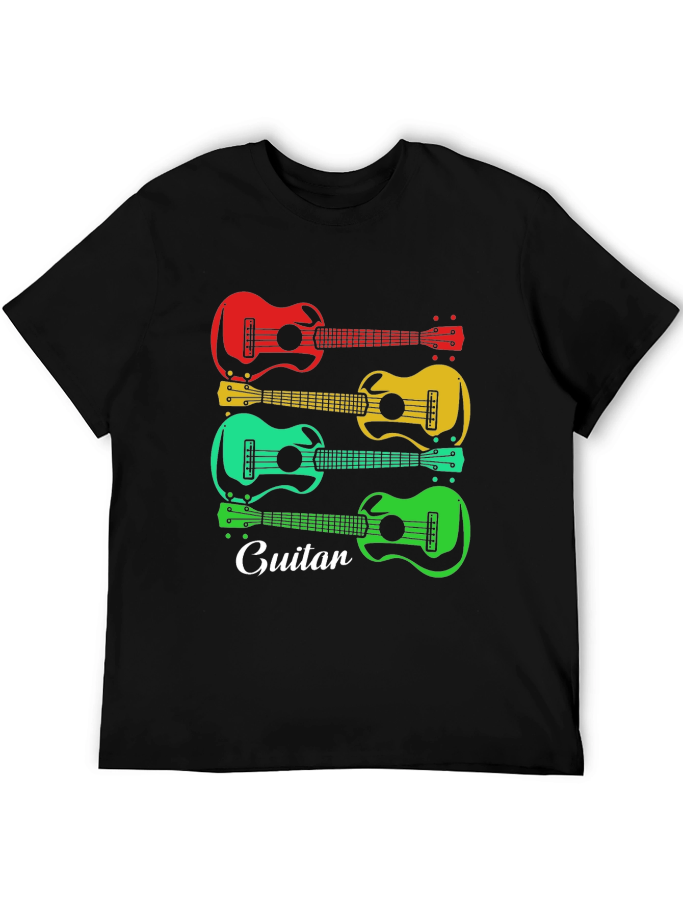 Colorful Guitar T-Shirt - Music Lover Tee