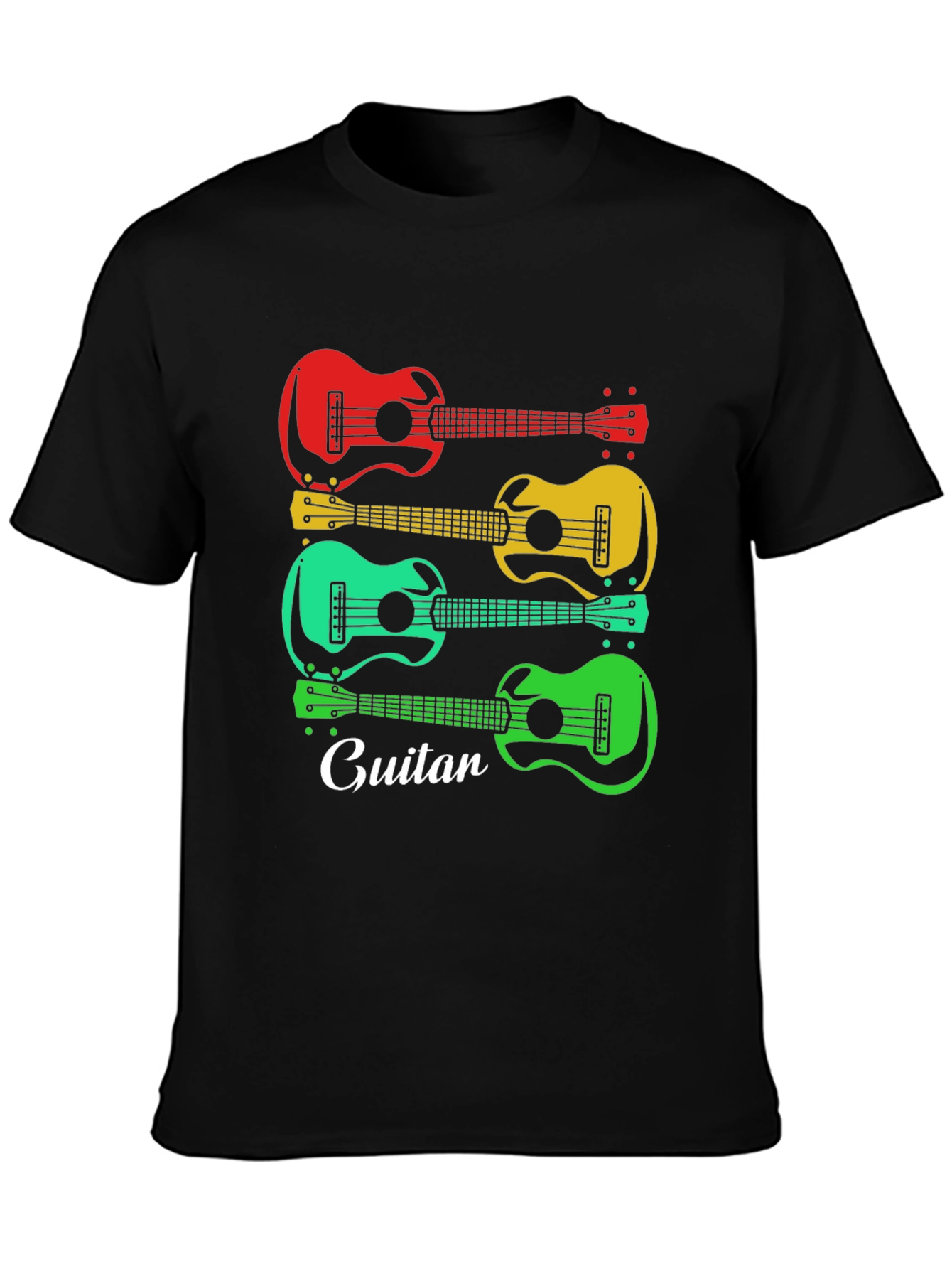 Colorful Guitar T-Shirt - Music Lover Tee