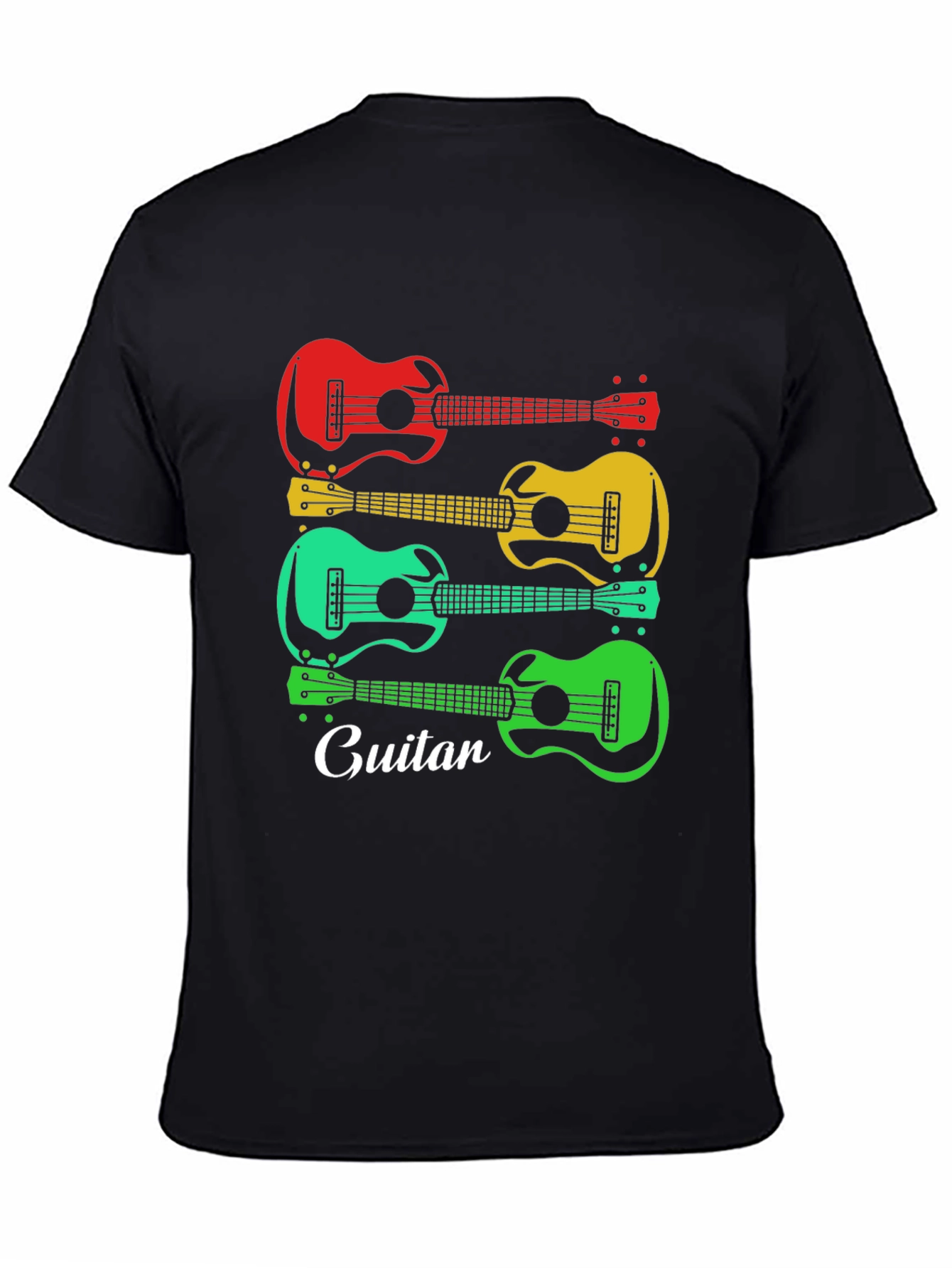 Colorful Guitar T-Shirt - Music Lover Tee