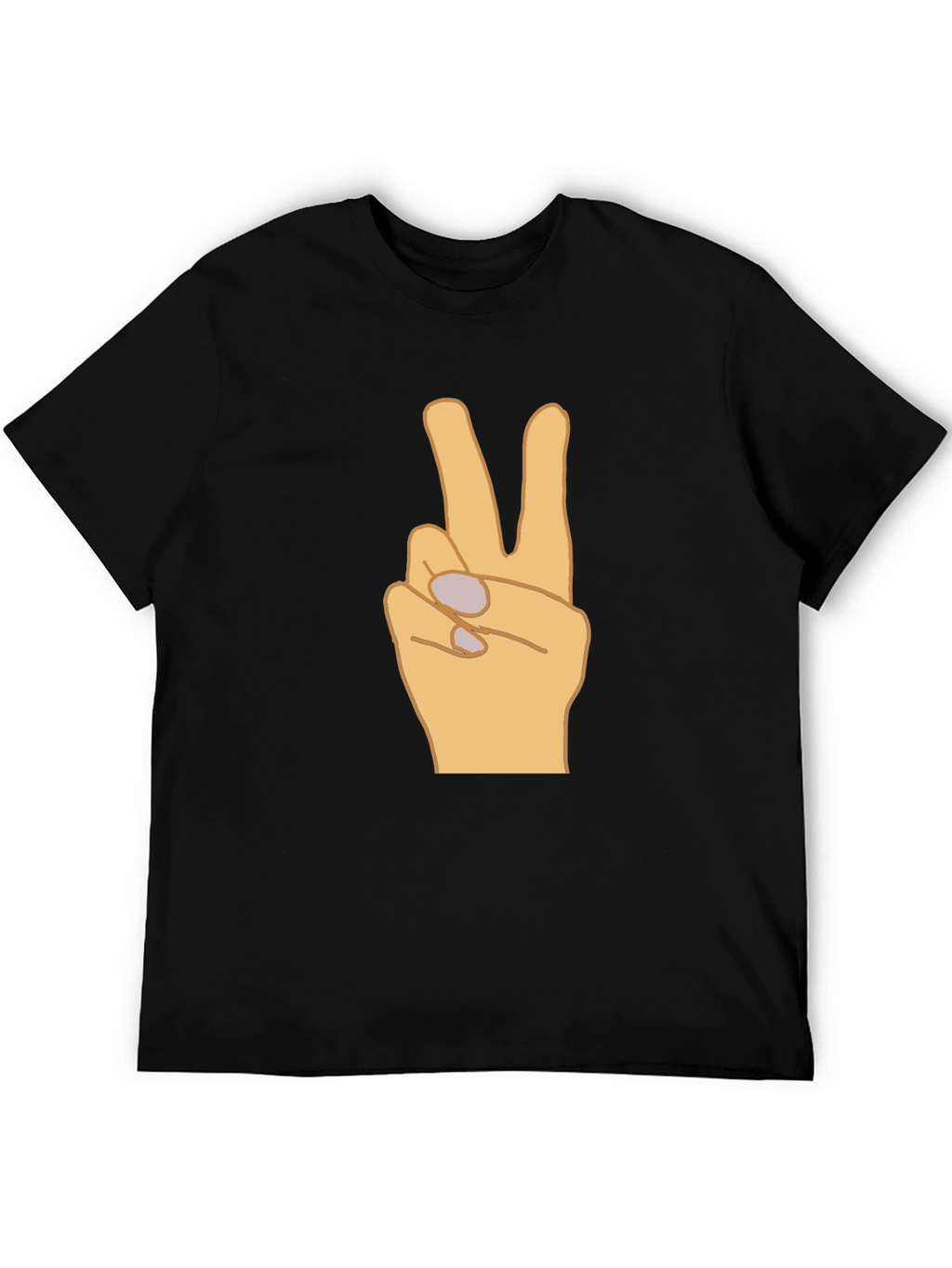Peace Sign Graphic T-Shirt - Black Casual Tee