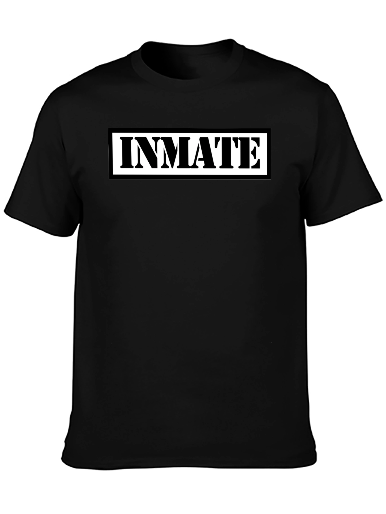 Inmate Graphic Print Black T-Shirt