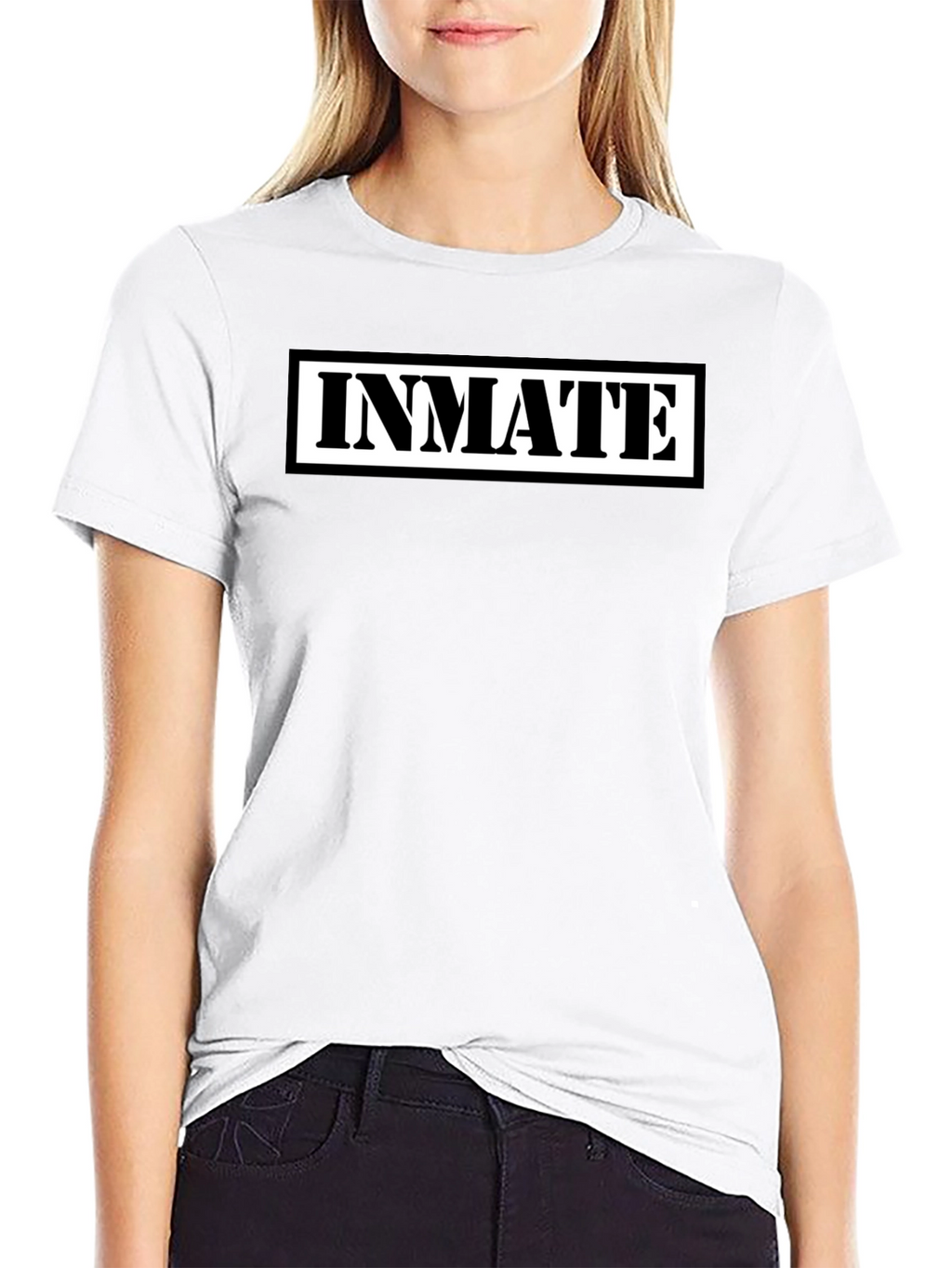Inmate Graphic Print Black T-Shirt