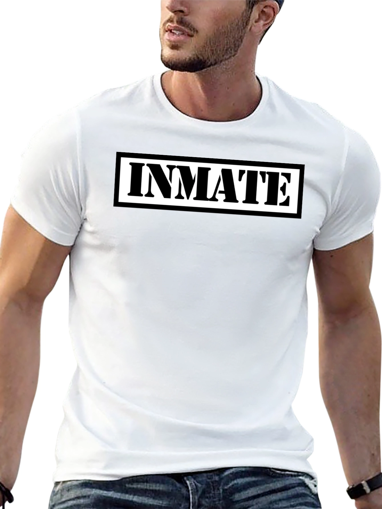 Inmate Graphic Print Black T-Shirt