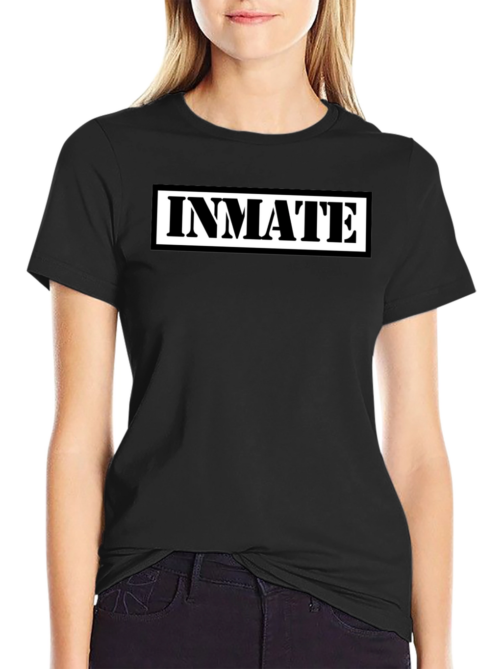 Inmate Graphic Print Black T-Shirt