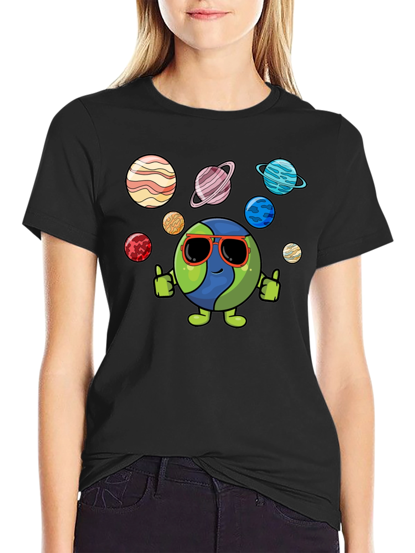 Cool Earth & Planets Graphic T-Shirt