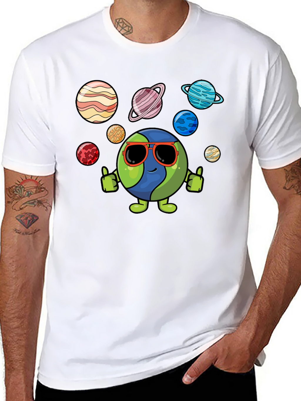 Cool Earth & Planets Graphic T-Shirt