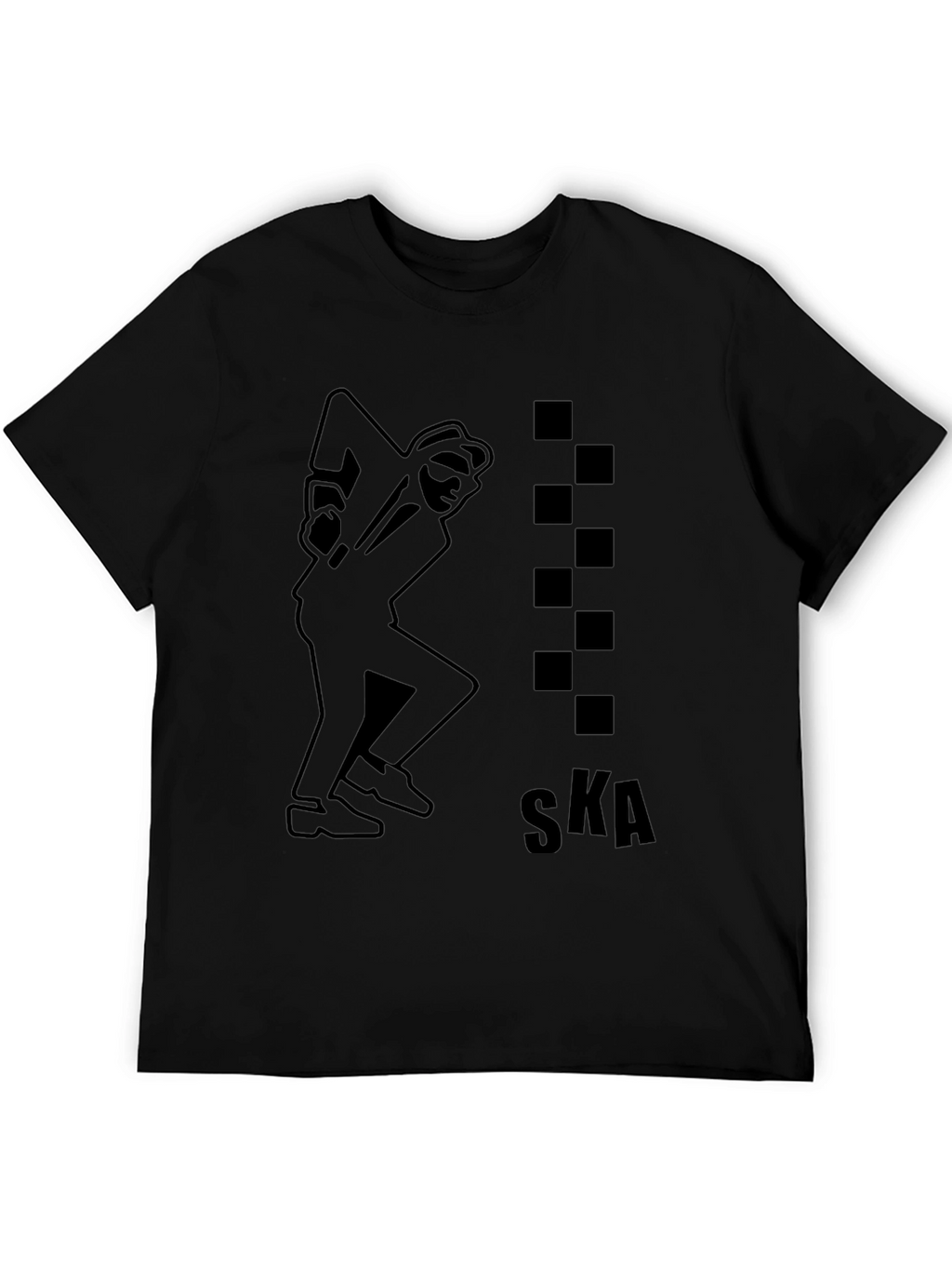Mens Black Ska Graphic Tee