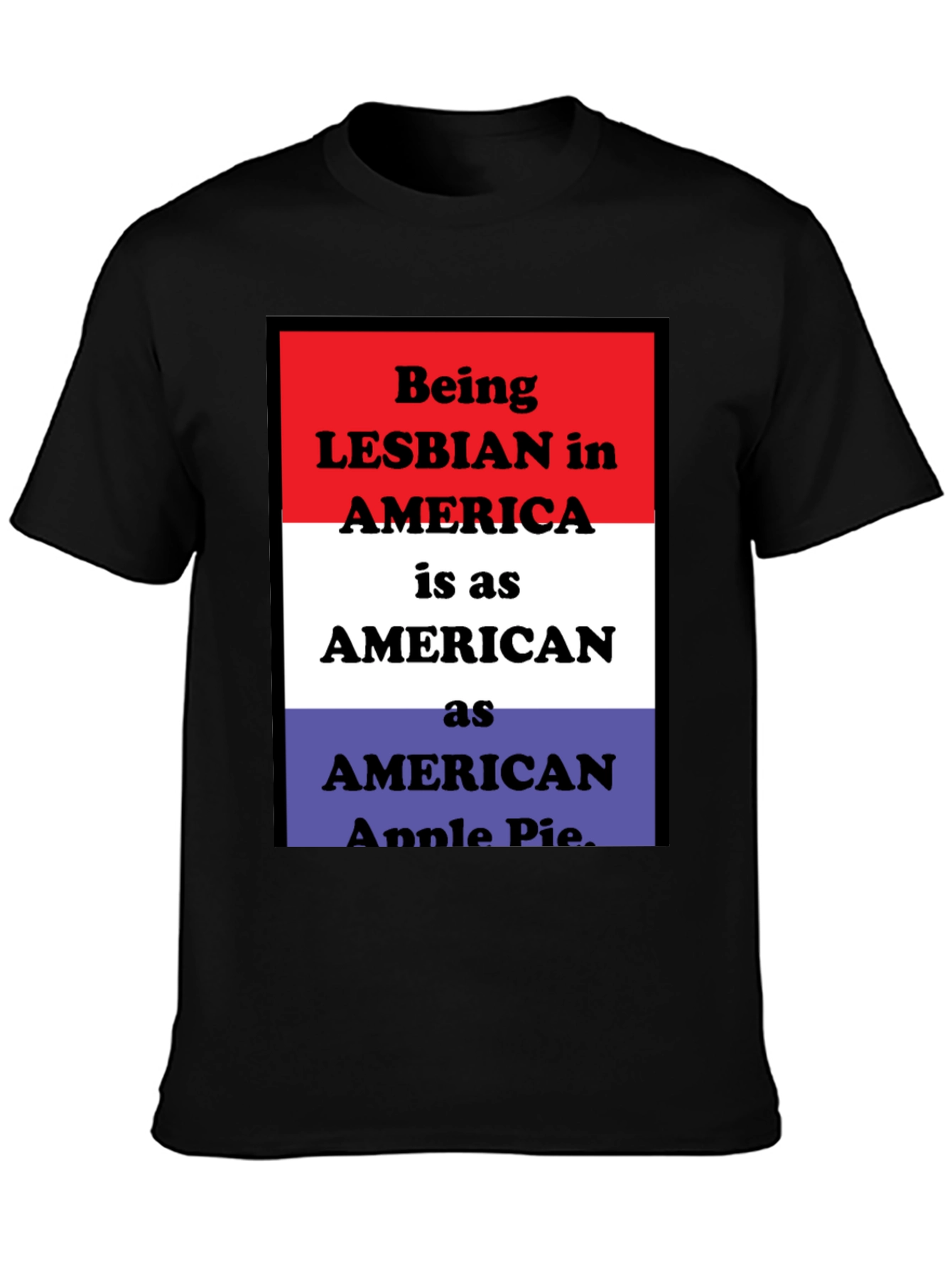 Lesbian Pride T-Shirt - American Flag Design