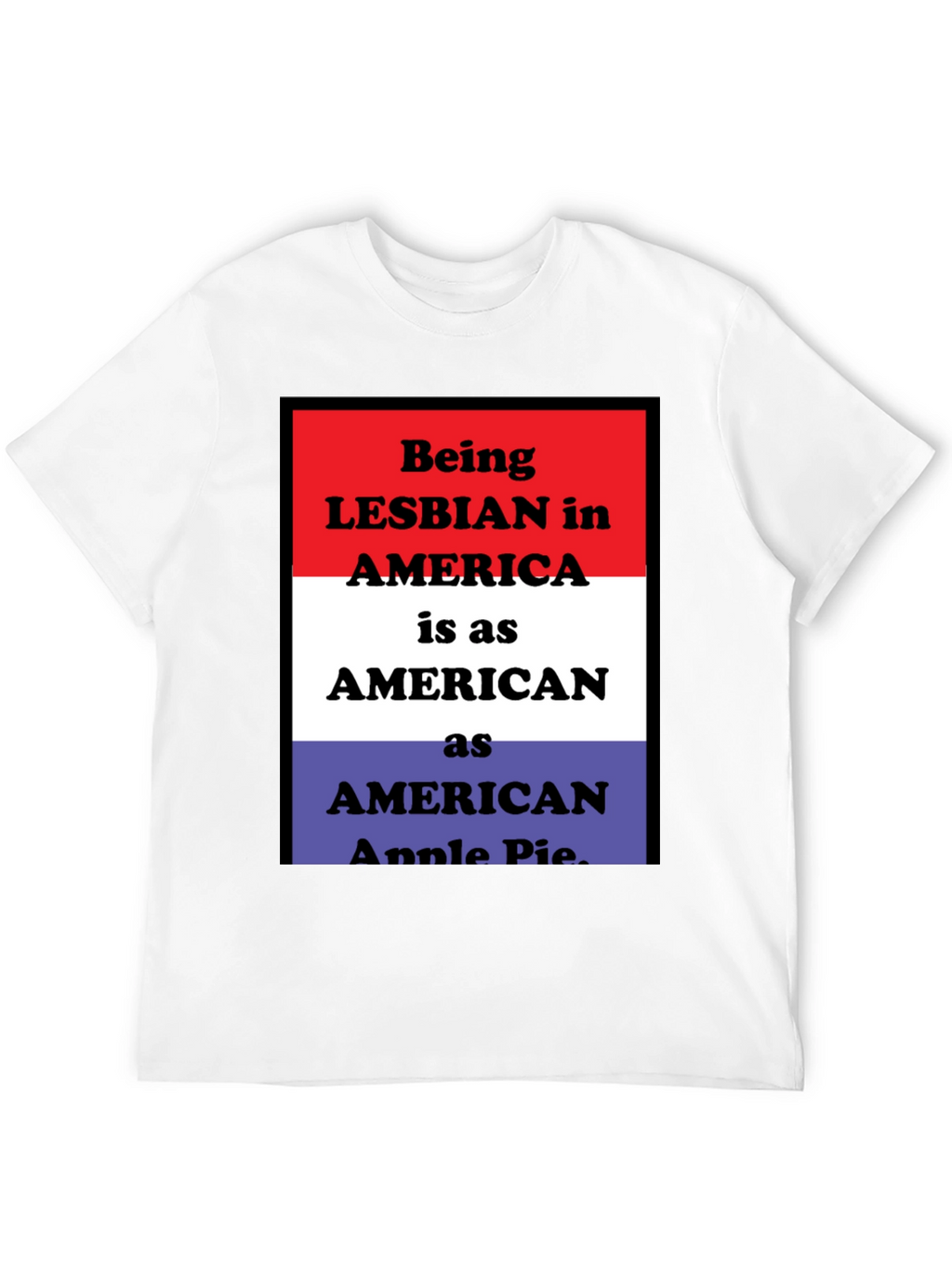 Lesbian Pride T-Shirt - American Flag Design