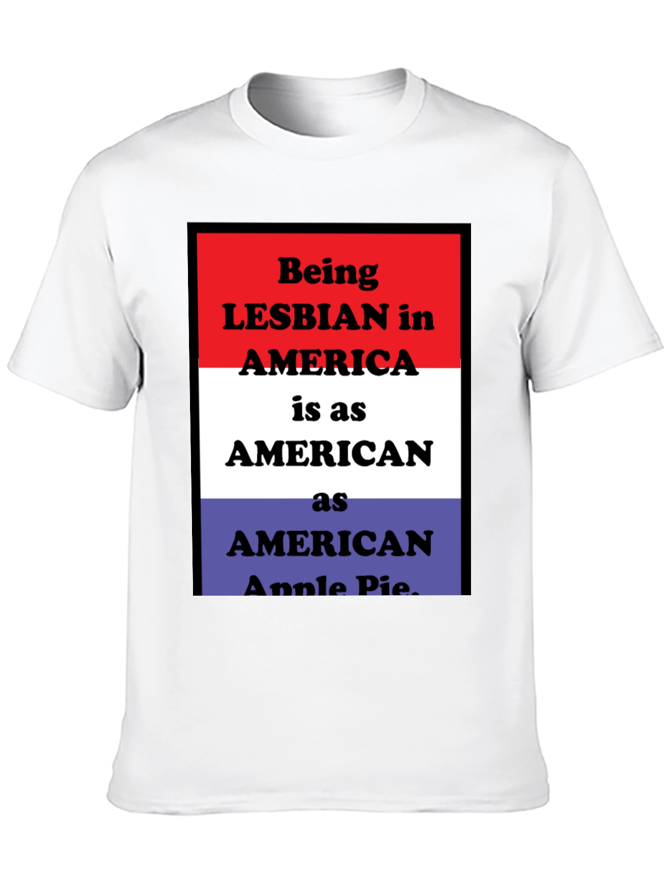 Lesbian Pride T-Shirt - American Flag Design