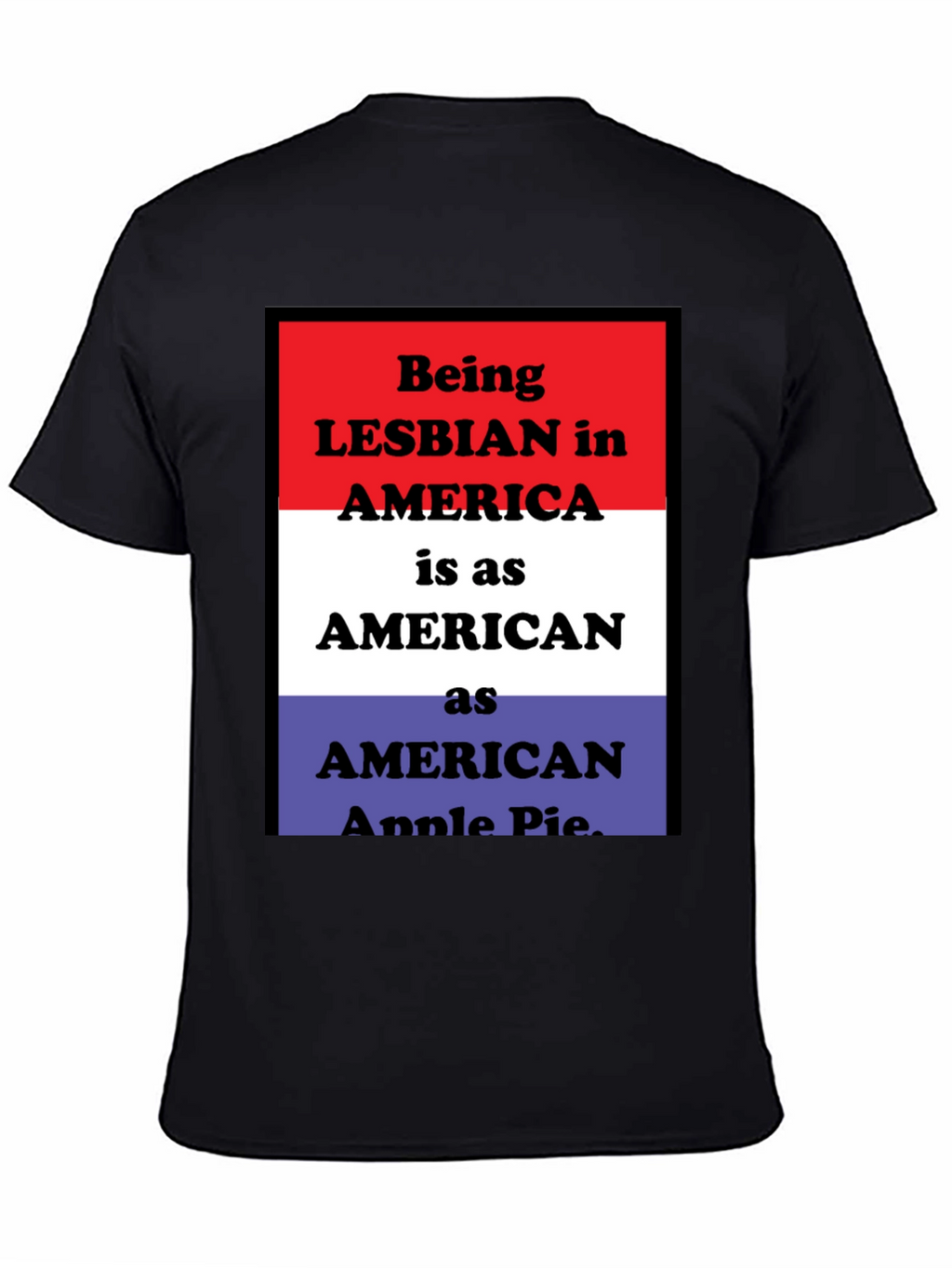 Lesbian Pride T-Shirt - American Flag Design