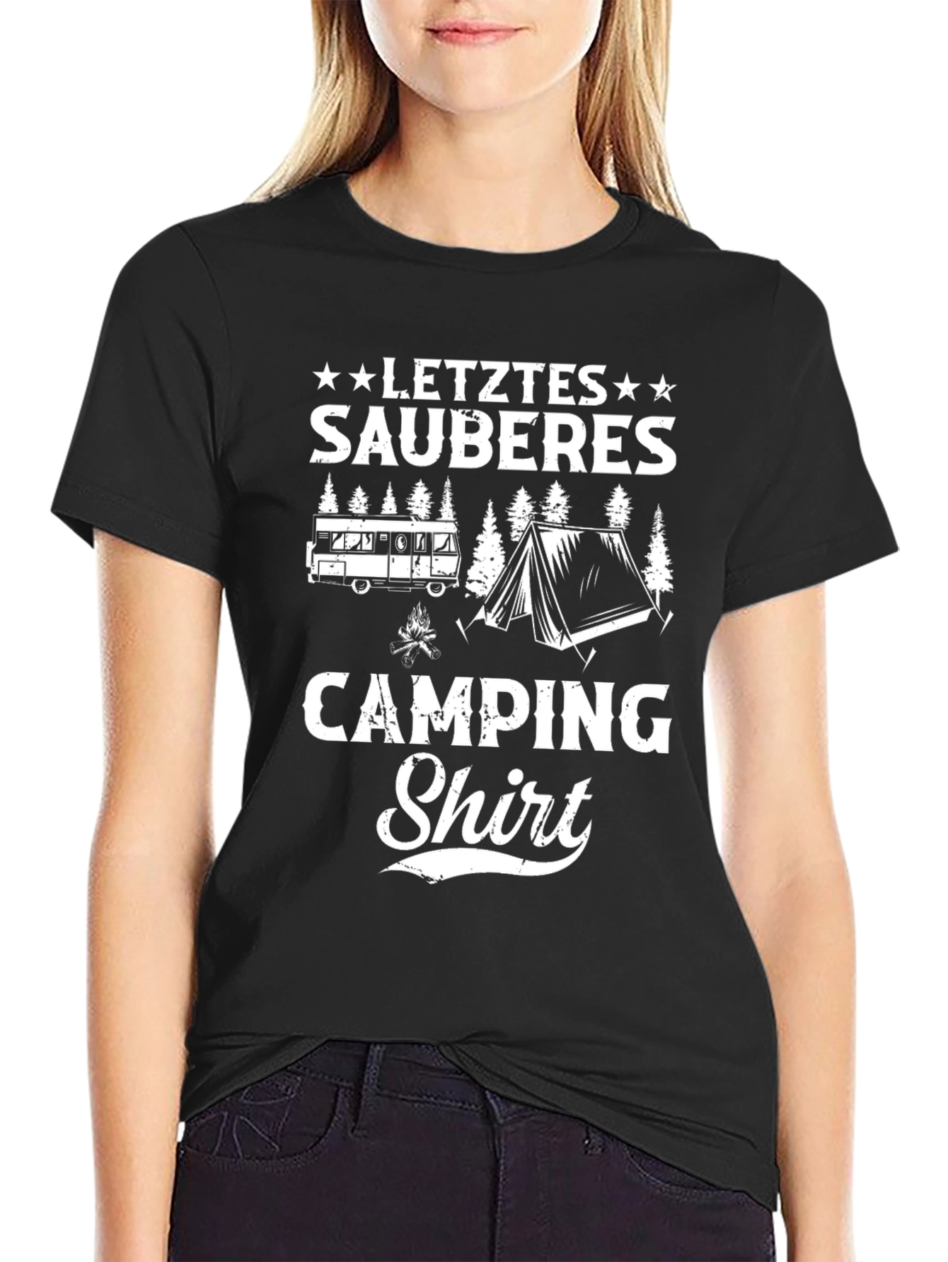 Funny Camping T-Shirt - Letztes Sauberes Shirt