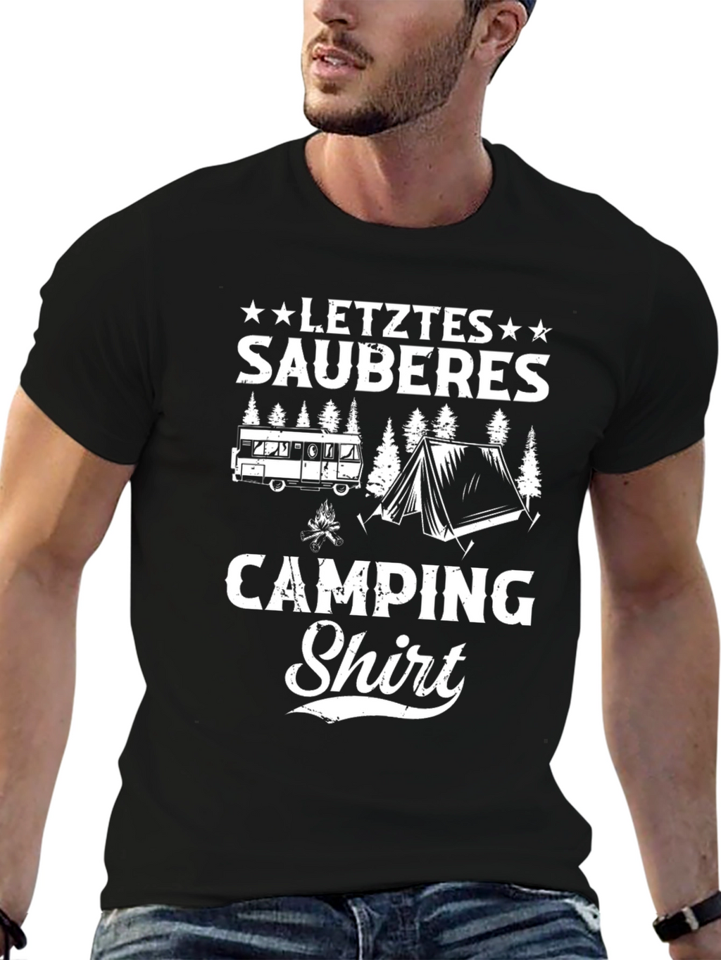 Funny Camping T-Shirt - Letztes Sauberes Shirt