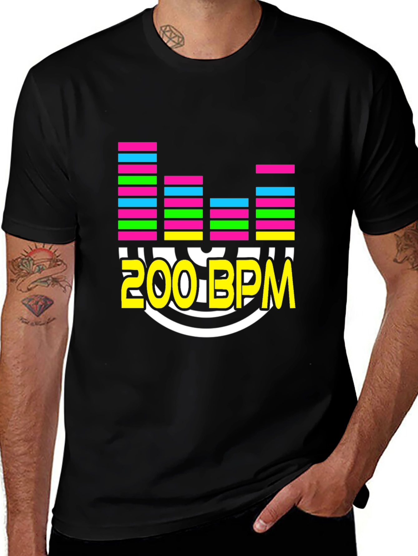 200 BPM Music Lover Graphic T-Shirt