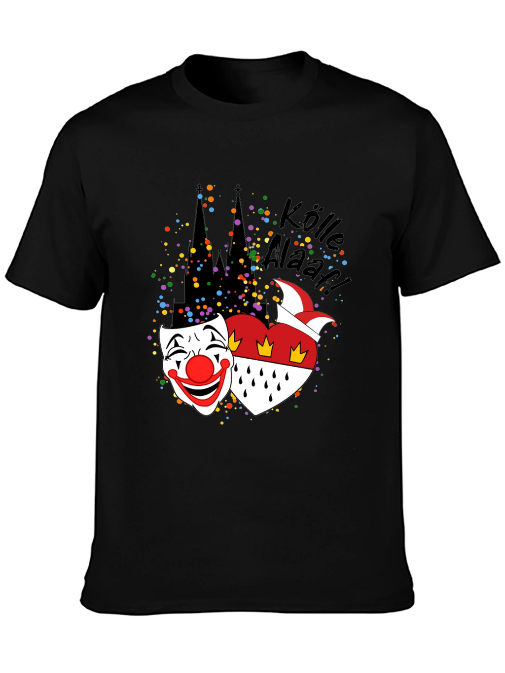 Cologne Carnival T-Shirt - Kölle Alaaf! Clown Mask