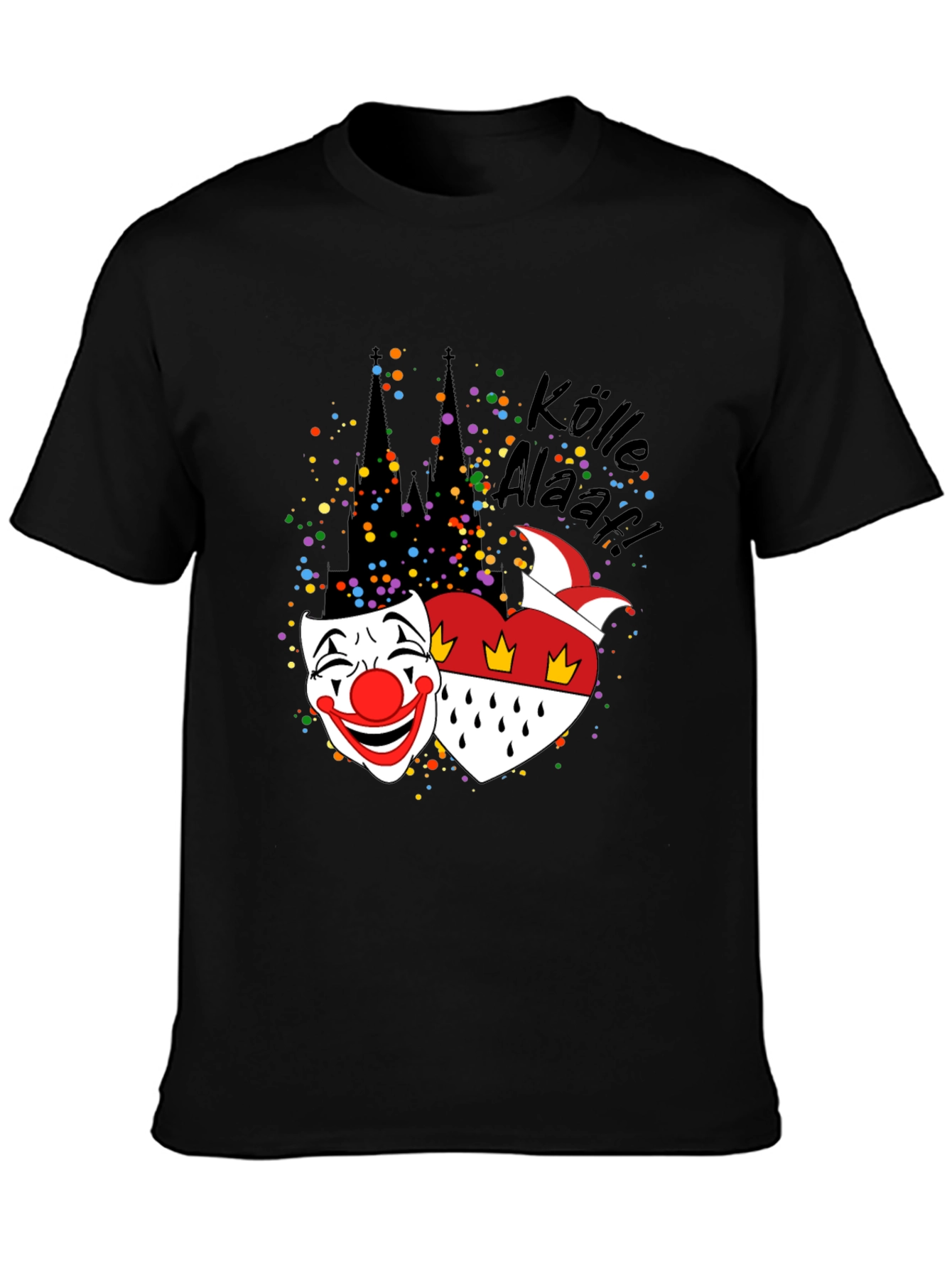Cologne Carnival T-Shirt - Kölle Alaaf! Clown Mask