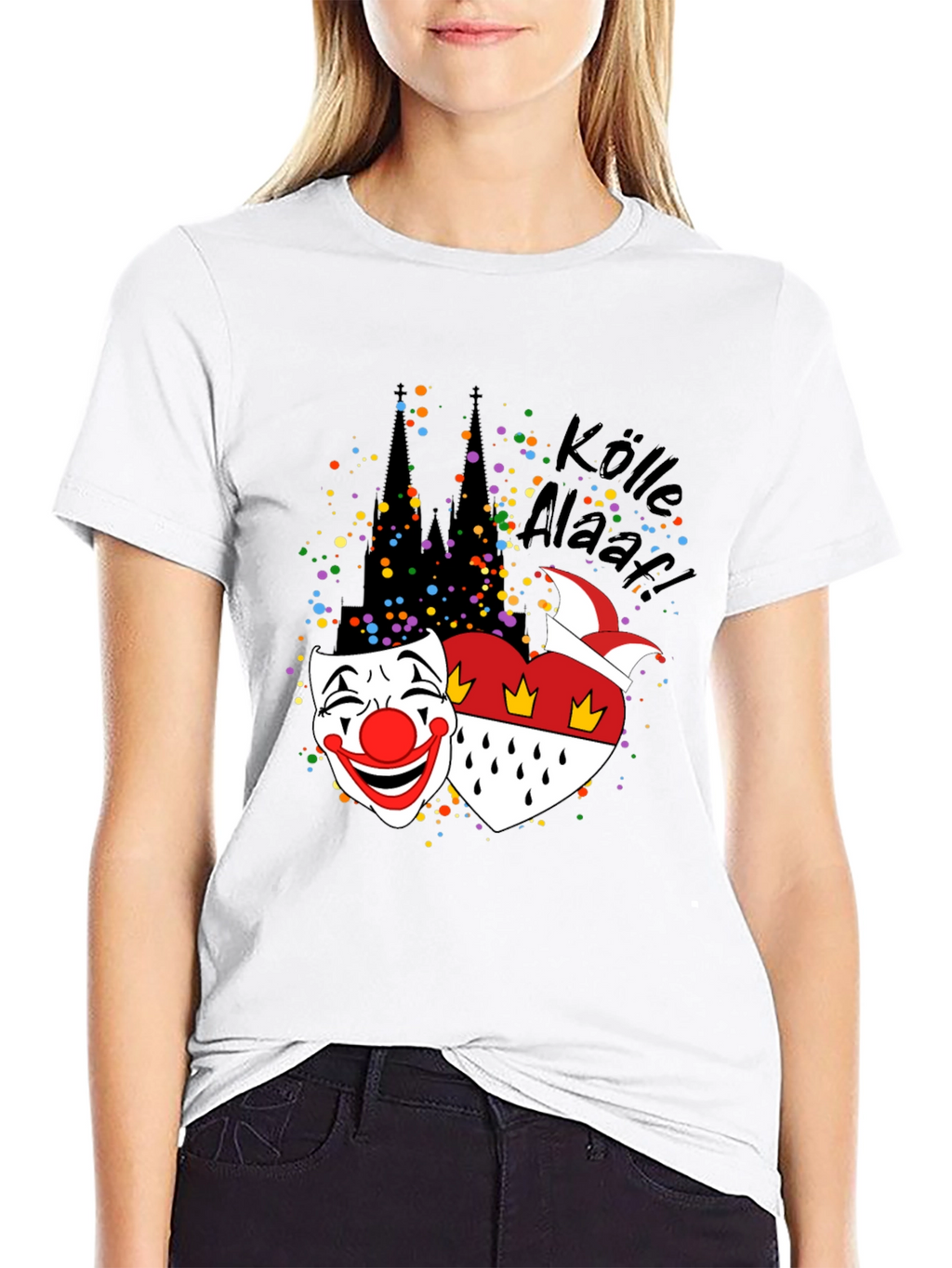 Cologne Carnival T-Shirt - Kölle Alaaf! Clown Mask