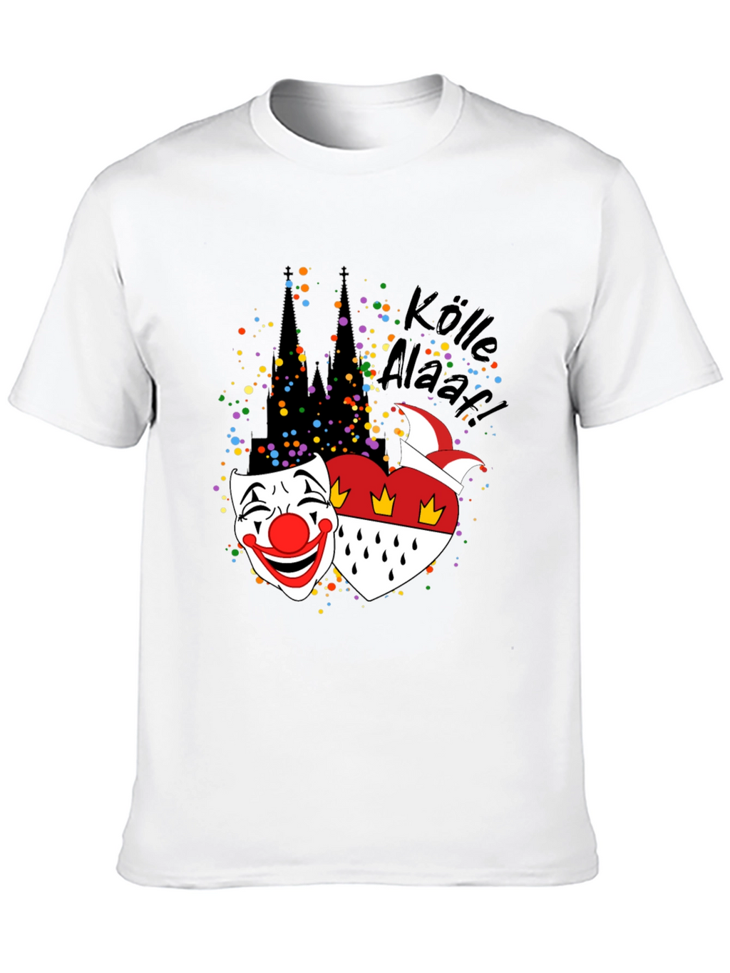 Cologne Carnival T-Shirt - Kölle Alaaf! Clown Mask