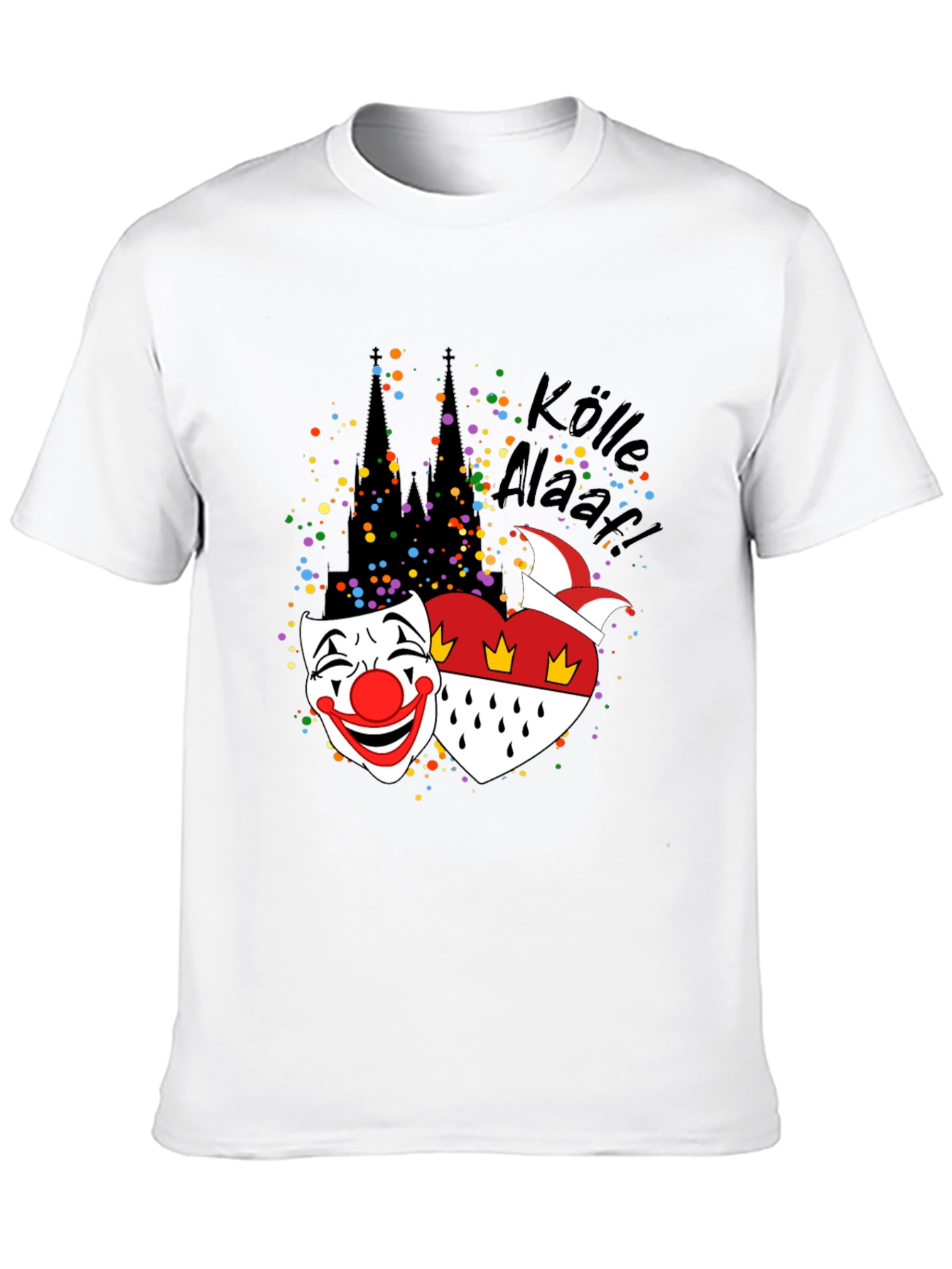 Cologne Carnival T-Shirt - Kölle Alaaf! Clown Mask
