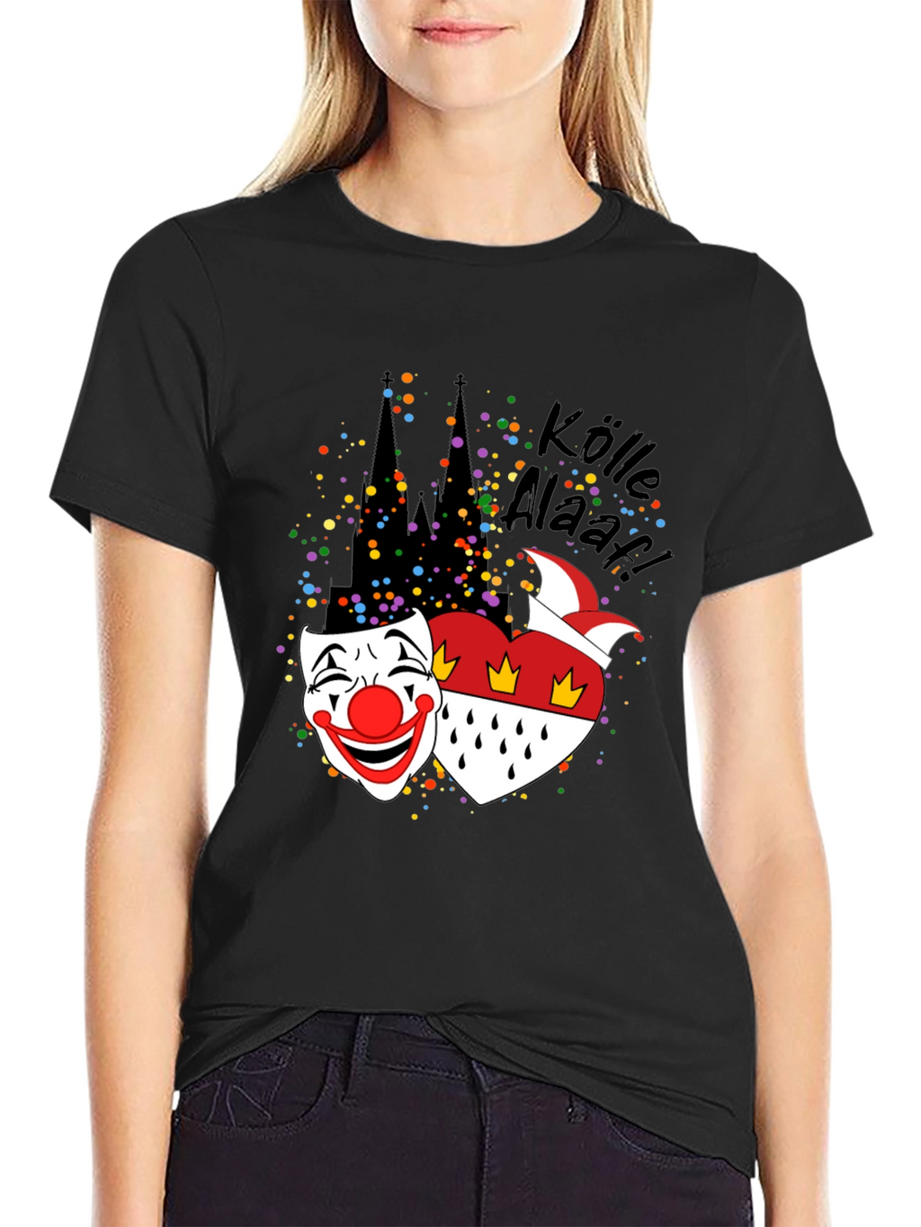 Cologne Carnival T-Shirt - Kölle Alaaf! Clown Mask