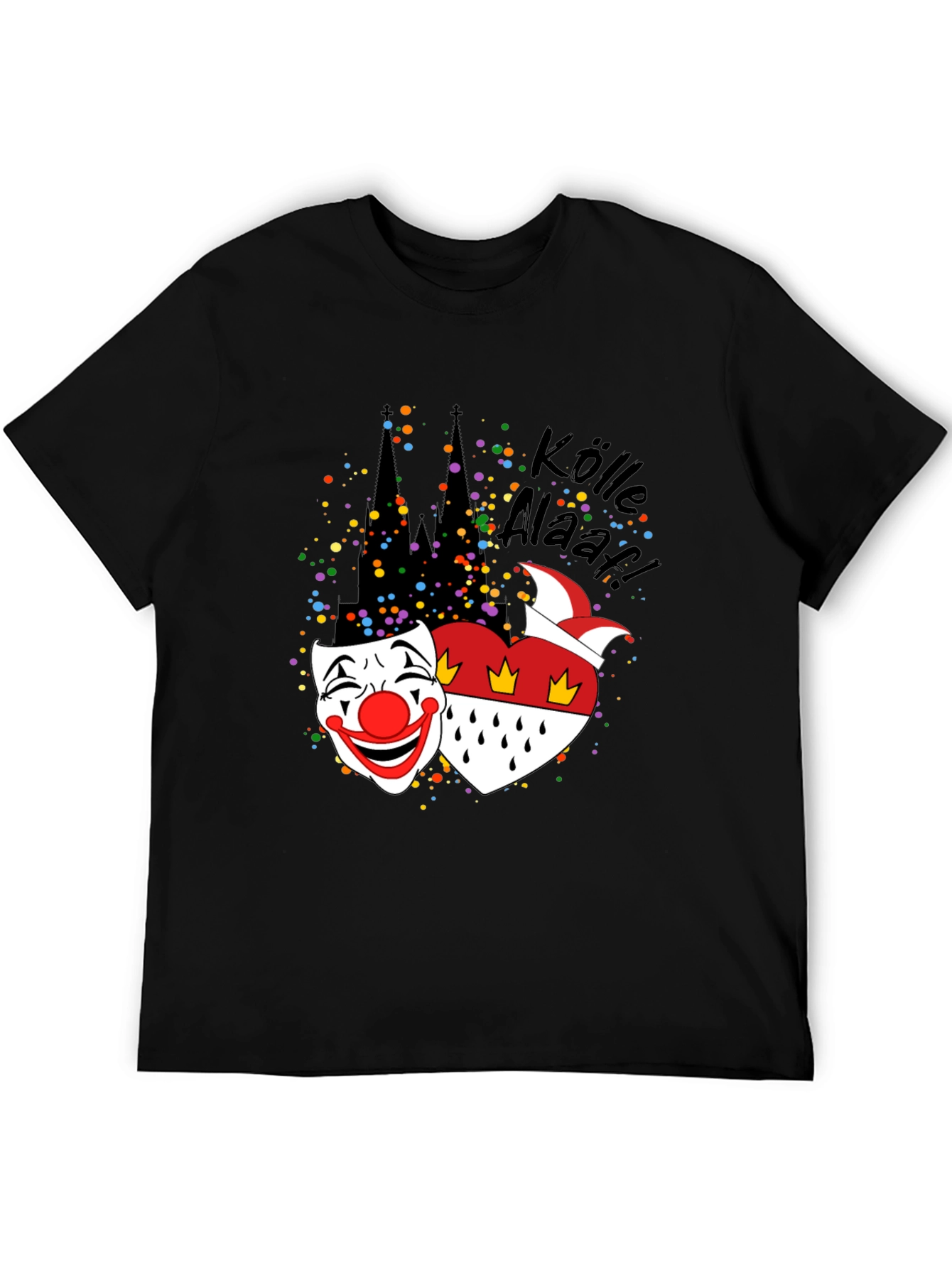 Cologne Carnival T-Shirt - Kölle Alaaf! Clown Mask