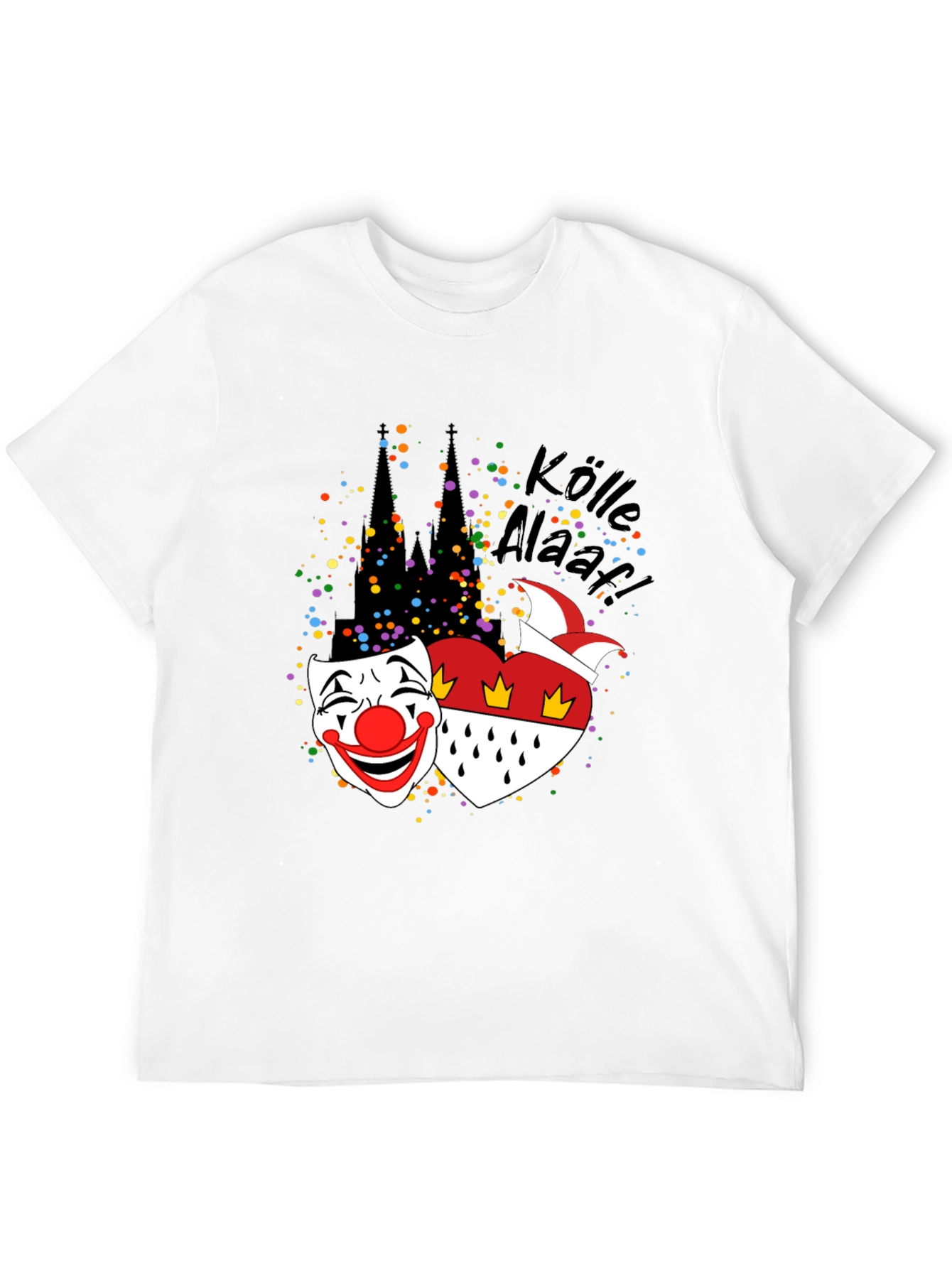 Cologne Carnival T-Shirt - Kölle Alaaf! Clown Mask