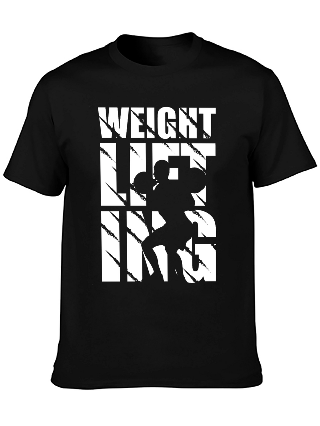 Weight Lifting Graphic T-Shirt - Black