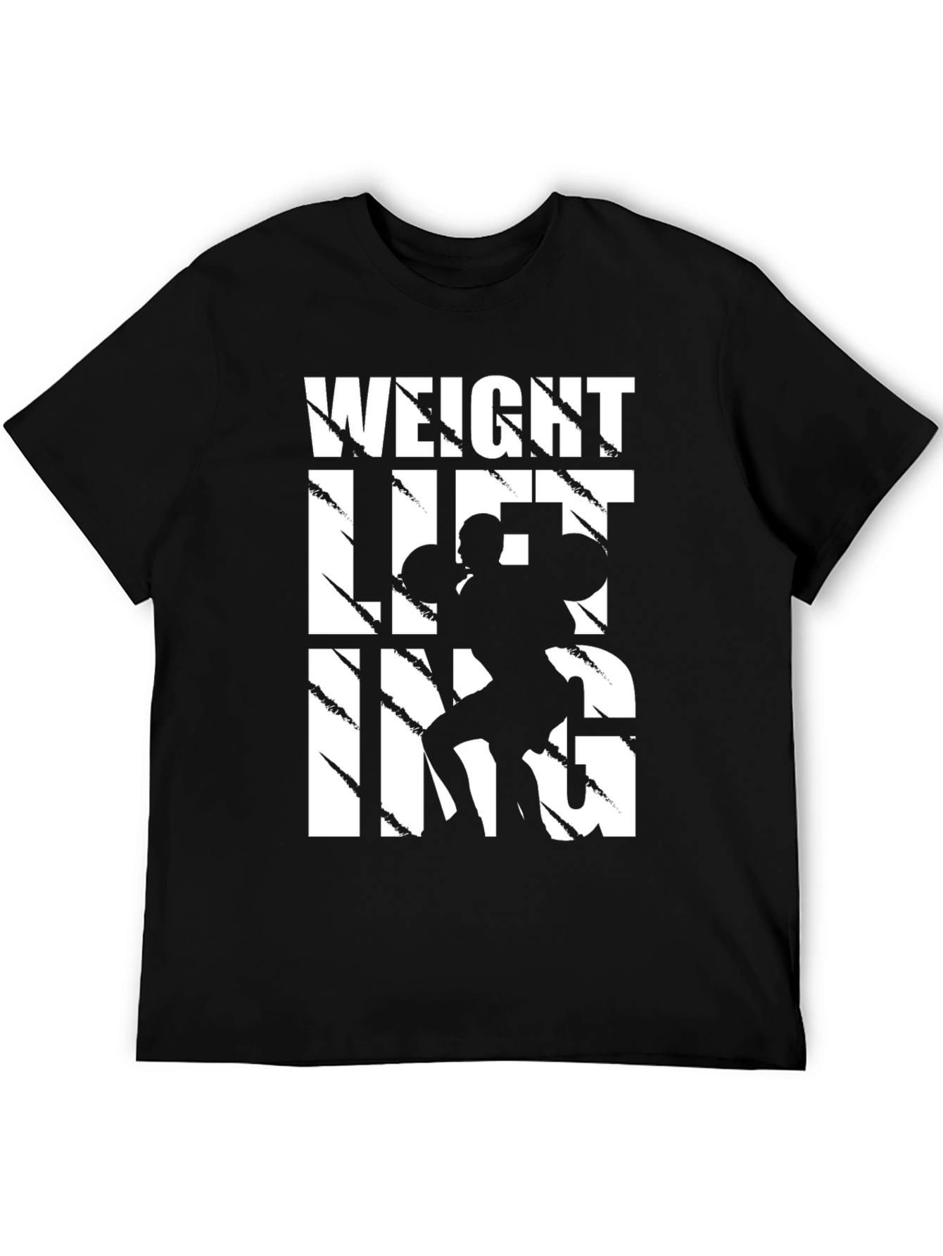 Weight Lifting Graphic T-Shirt - Black