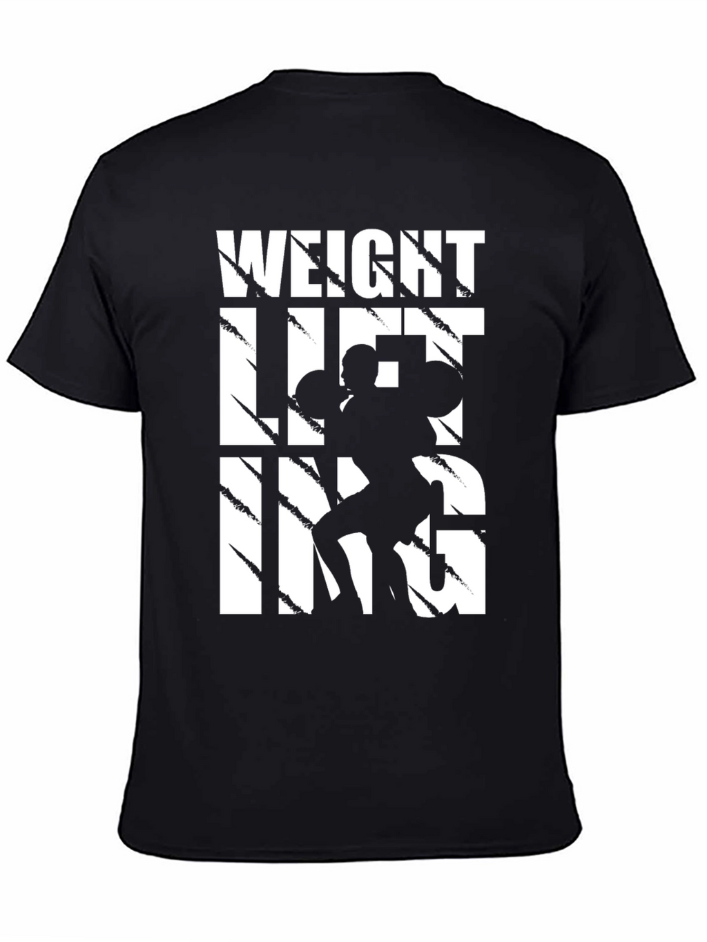 Weight Lifting Graphic T-Shirt - Black