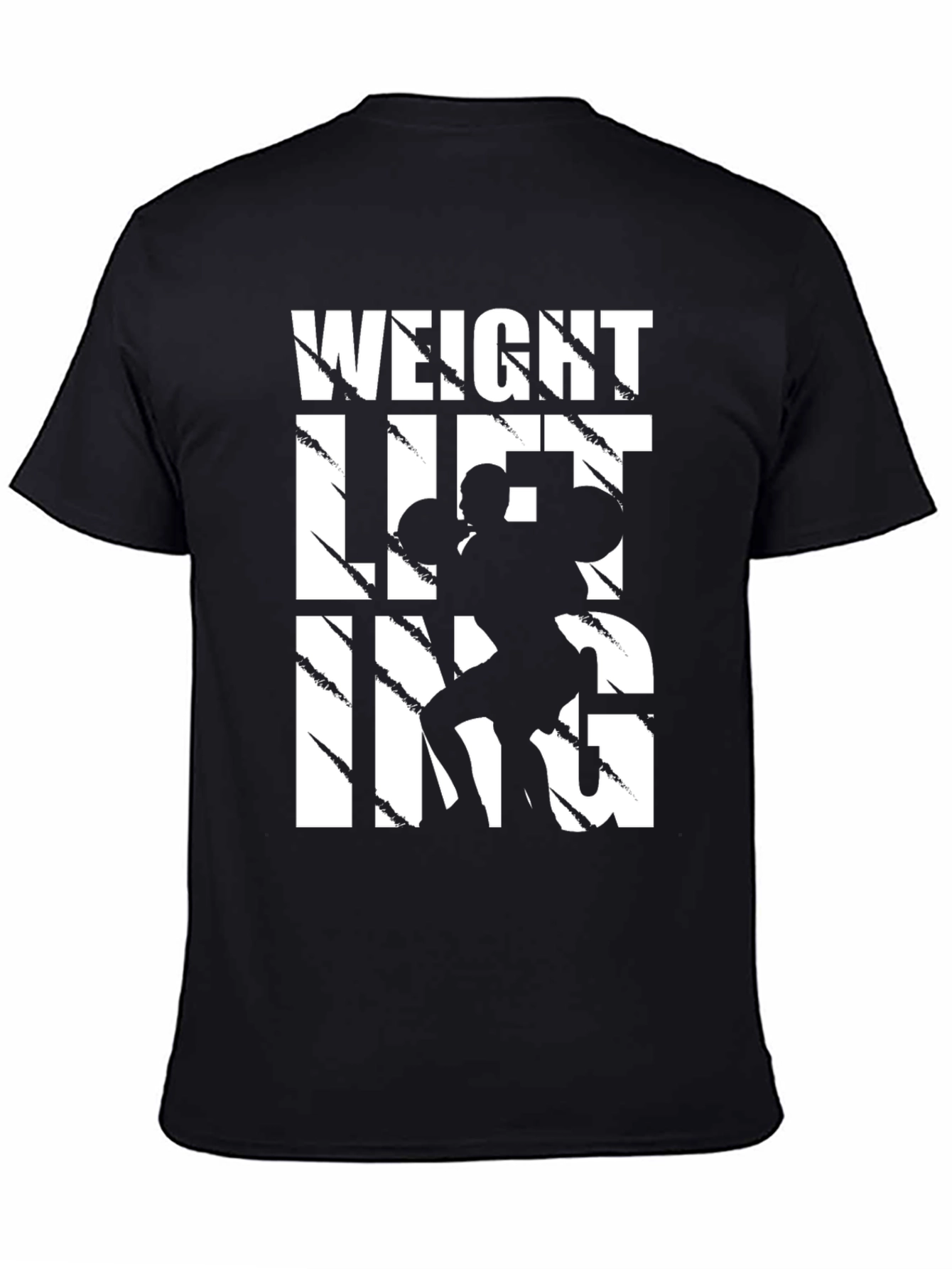 Weight Lifting Graphic T-Shirt - Black