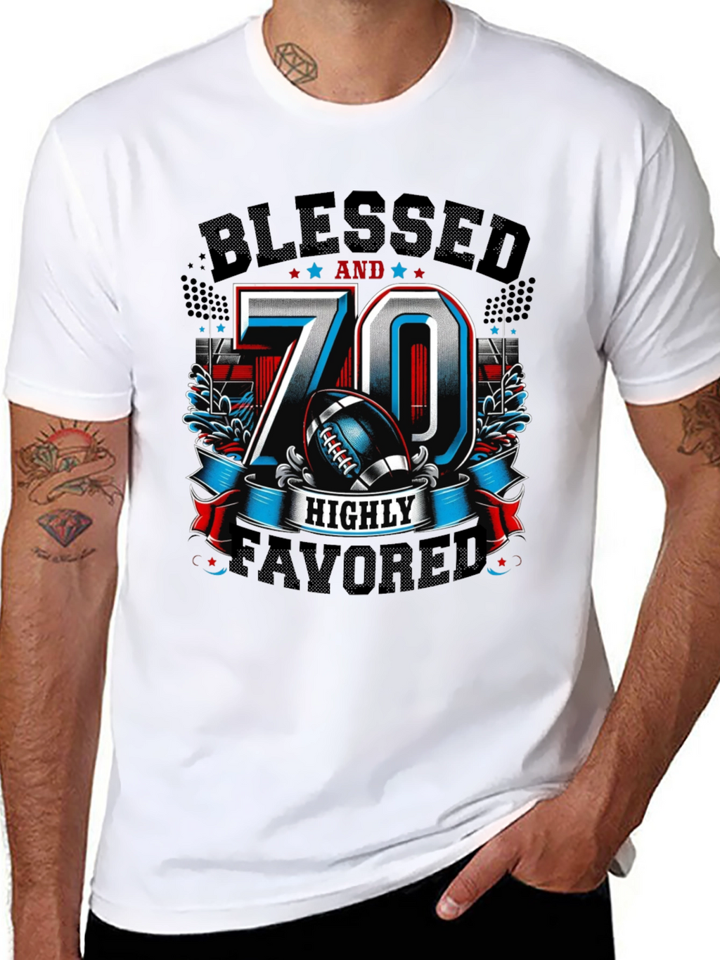 Blessed 70 Highly Favored T-Shirt