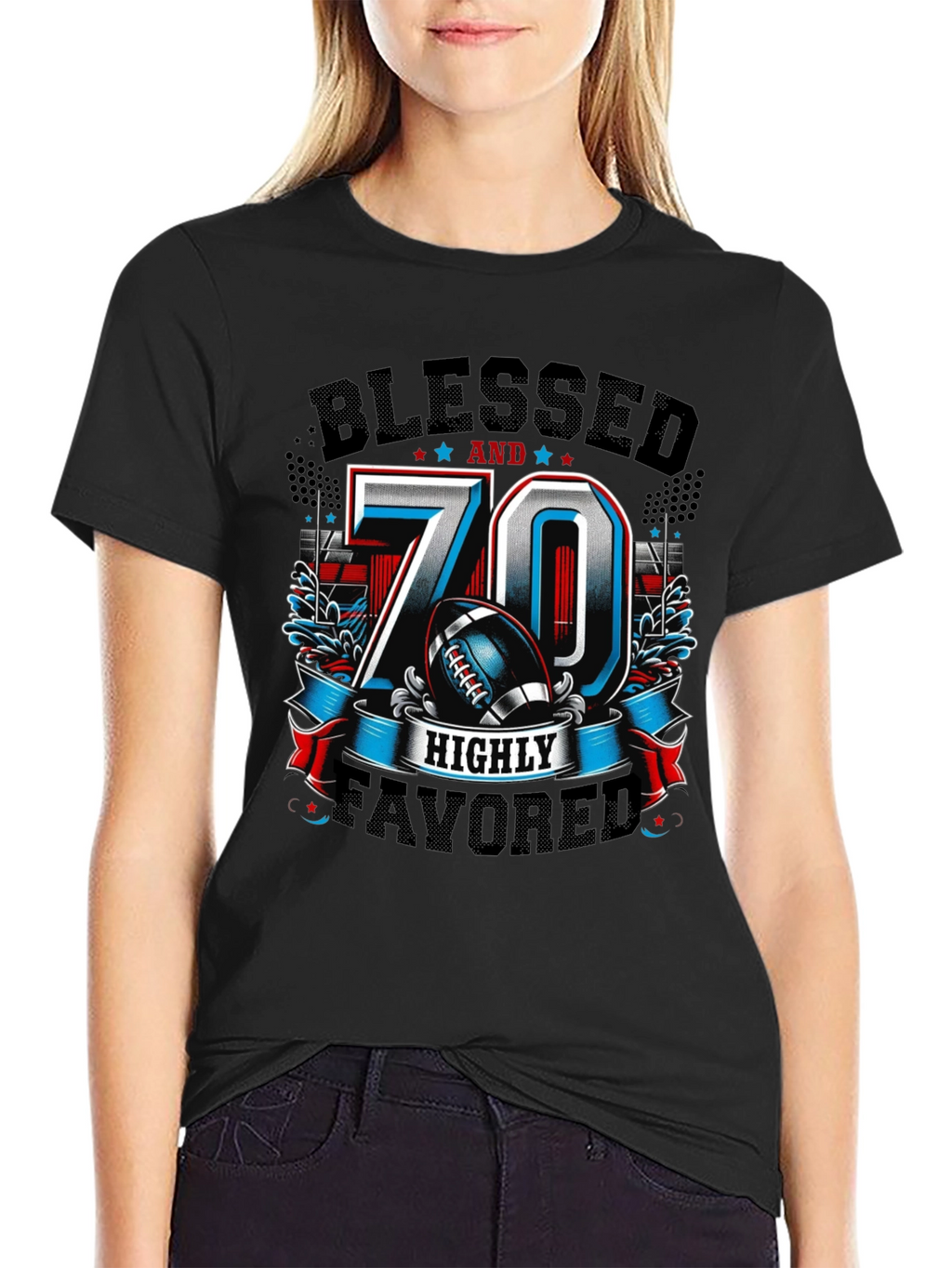 Blessed 70 Highly Favored T-Shirt