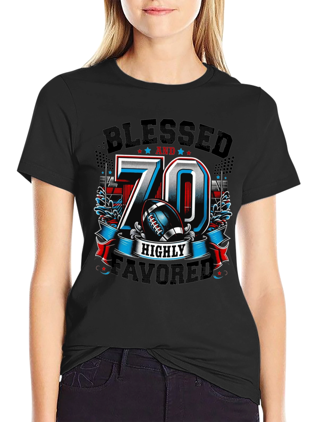 Blessed 70 Highly Favored T-Shirt