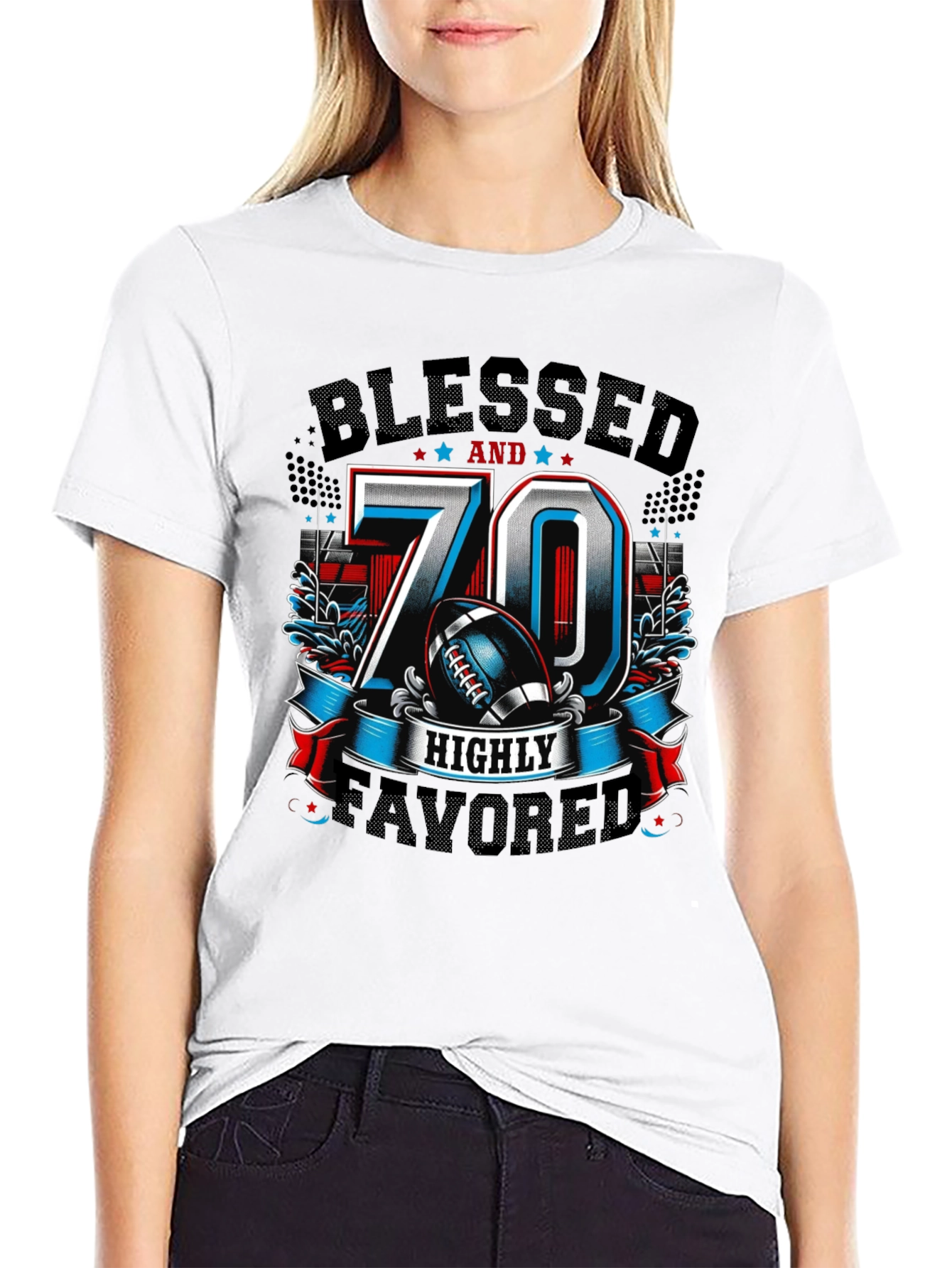 Blessed 70 Highly Favored T-Shirt