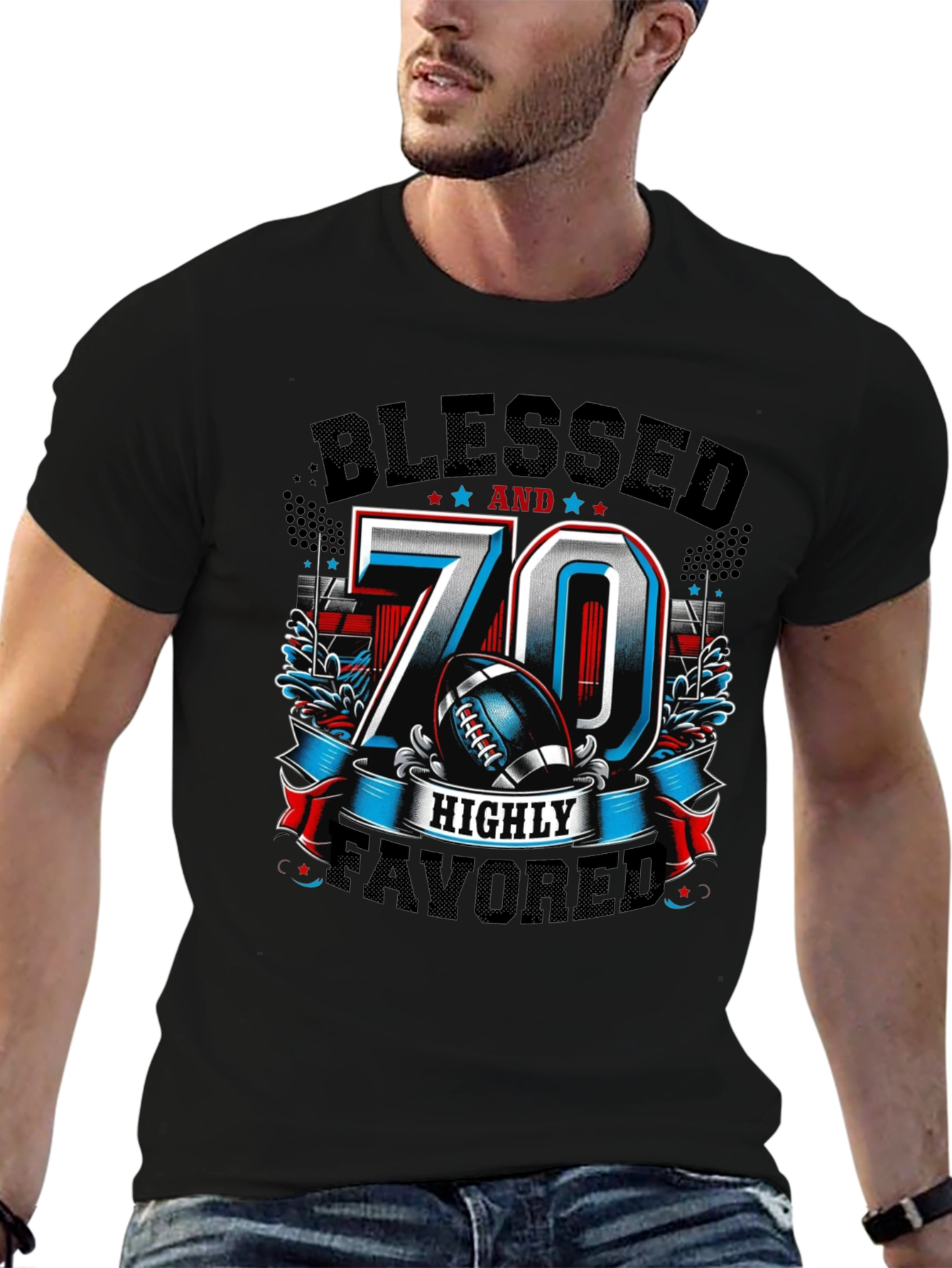 Blessed 70 Highly Favored T-Shirt