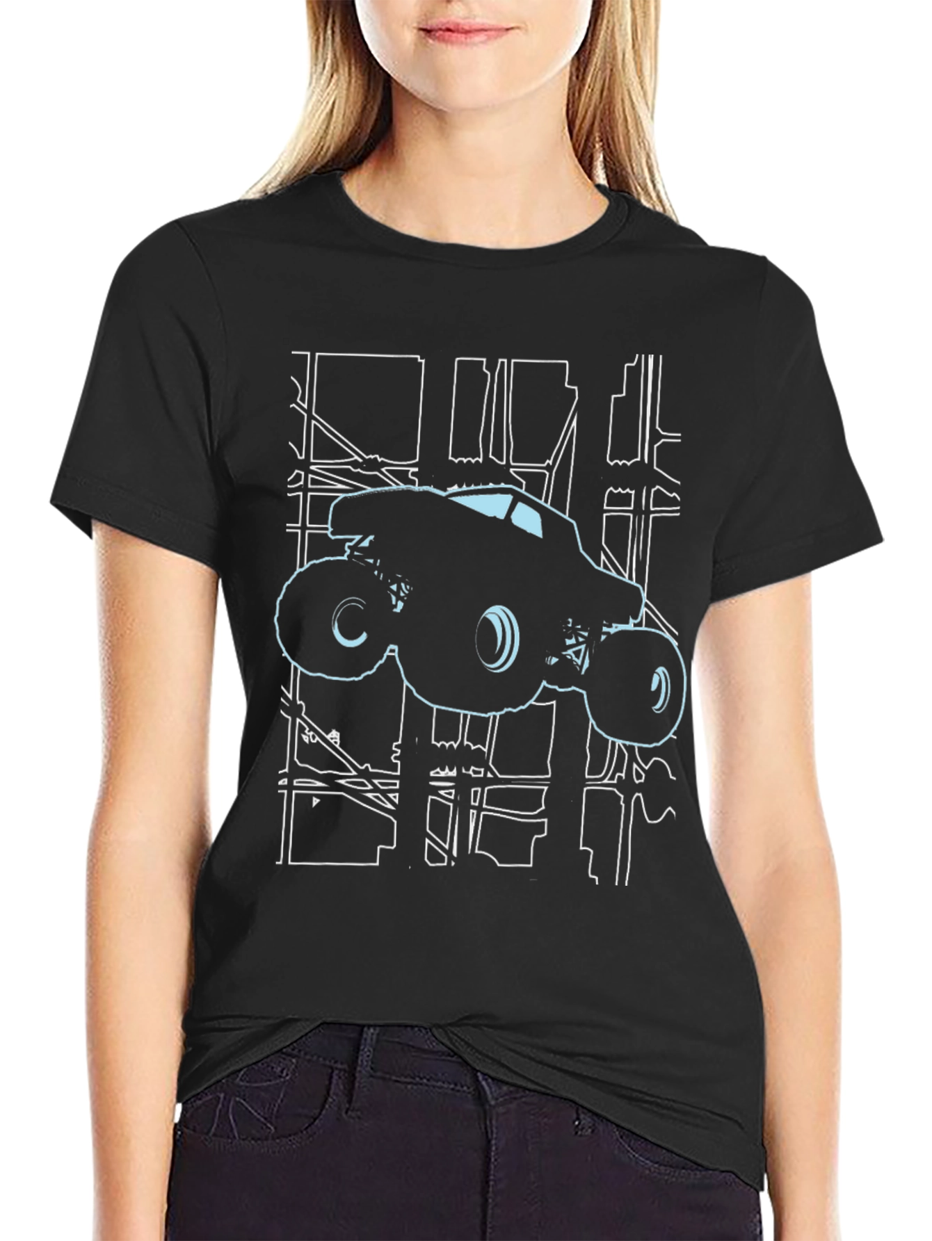 Monster Truck Cityscape T-Shirt