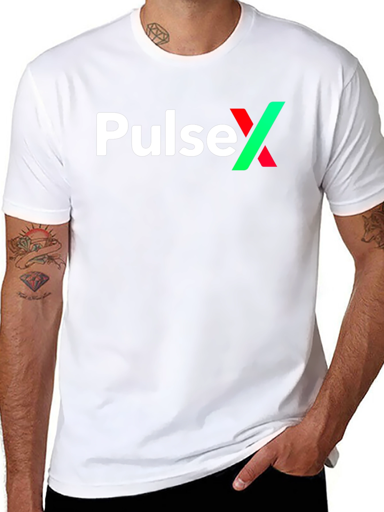 PulseX Graphic Tee - Black Cotton Blend