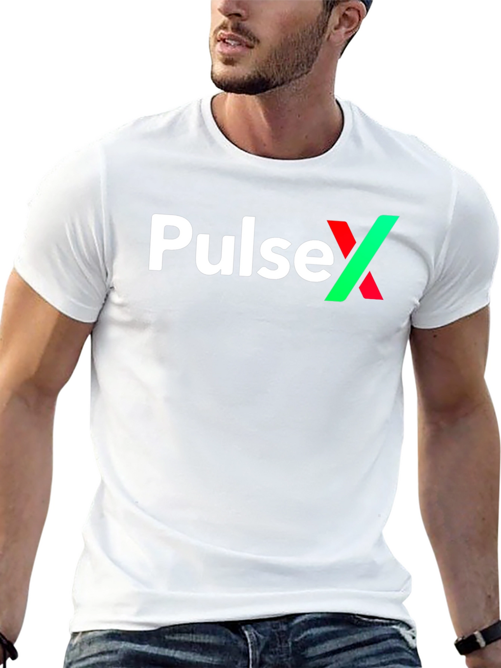PulseX Graphic Tee - Black Cotton Blend