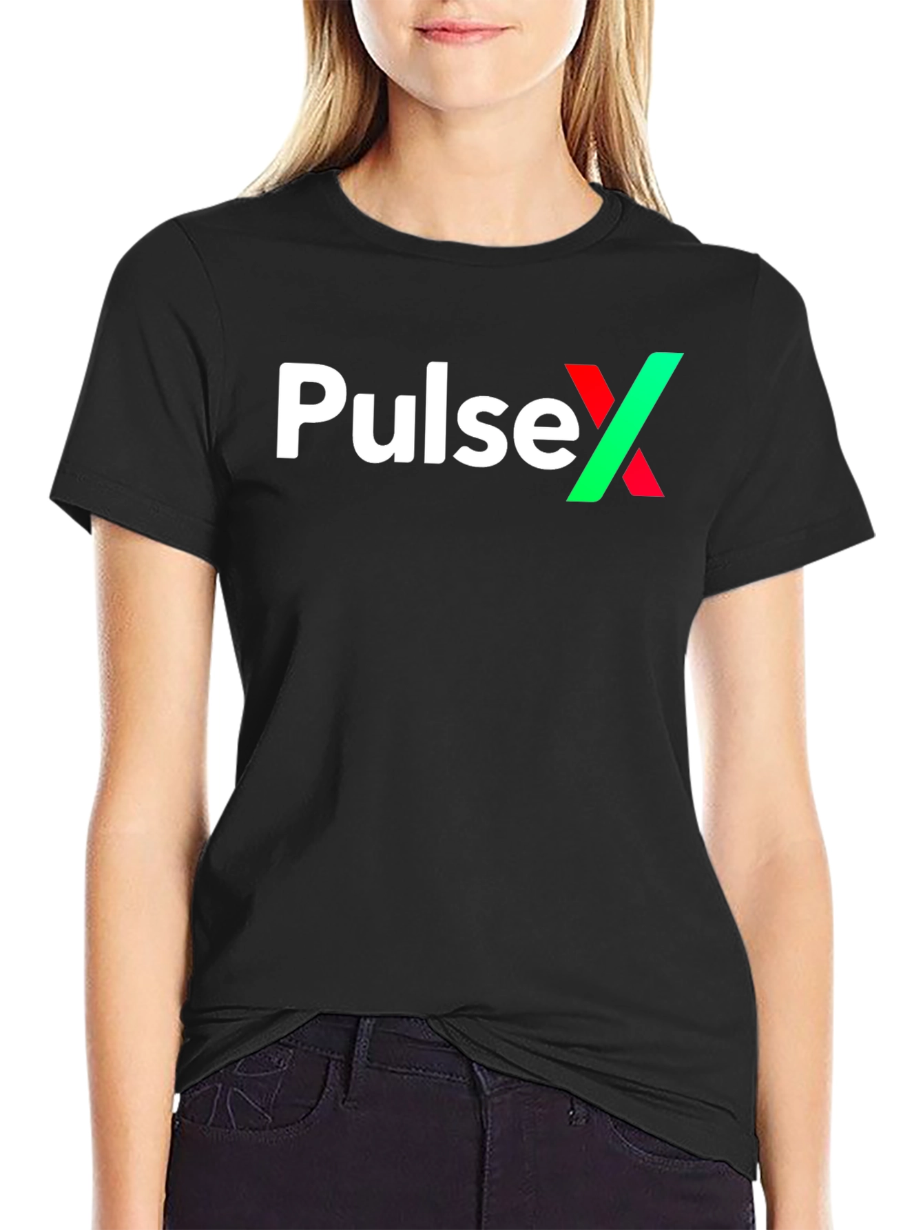 PulseX Graphic Tee - Black Cotton Blend