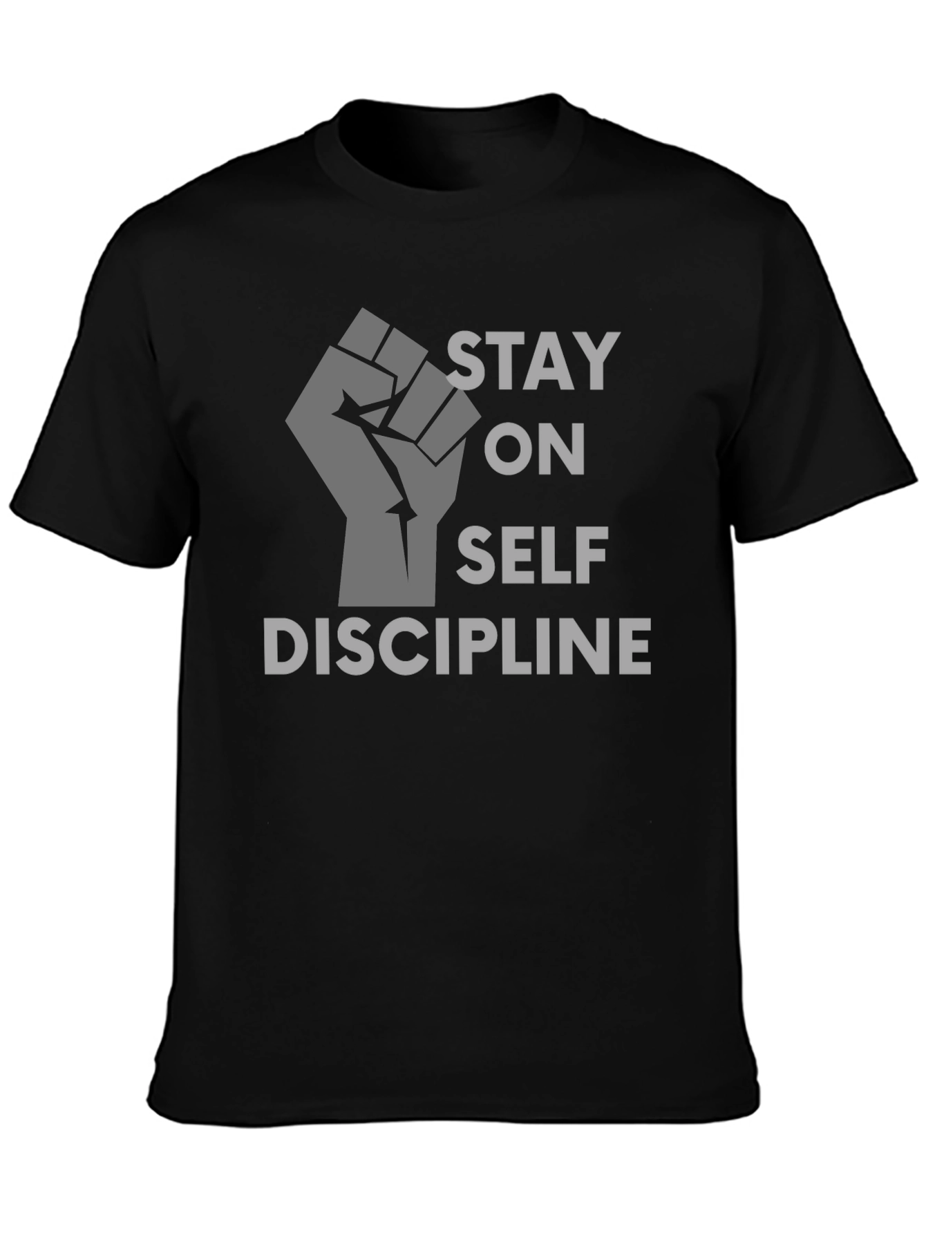 Stay on Self Discipline Black Graphic Tee